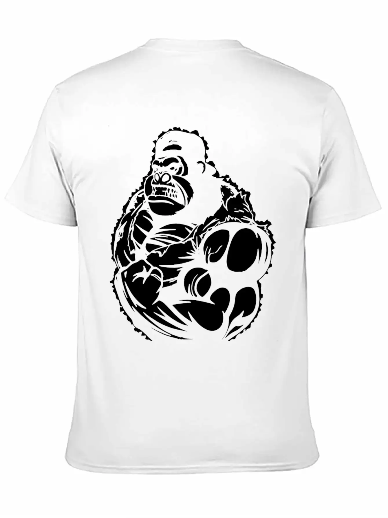 Gorilla Flexing Workout Stylish Everyday T-Shirt – Unisex Basic Cotton Tee
