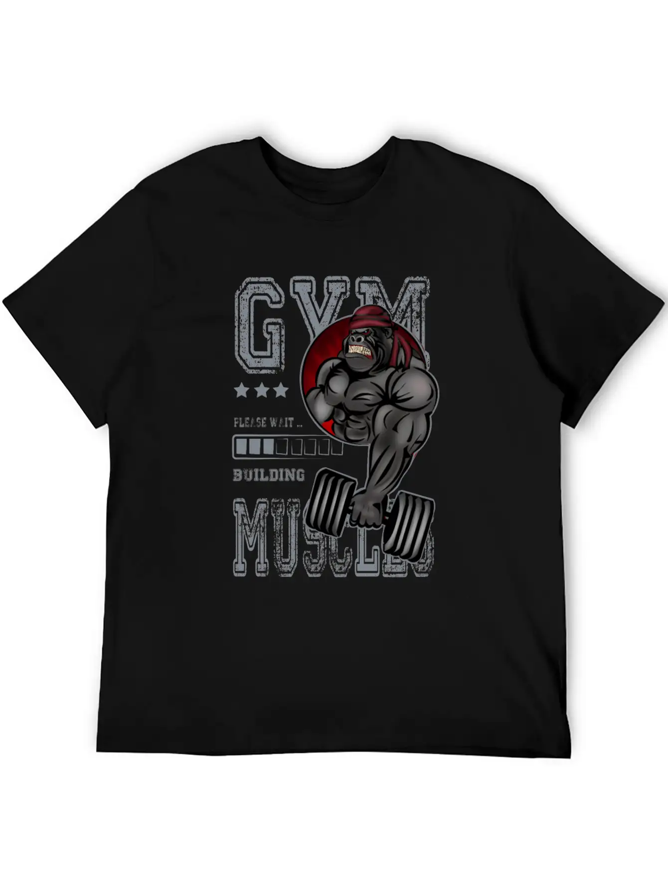 Gorilla GYM Building Muscles Fitness Training Unisex Short Sleeve Soft Cotton T-Shirt – Casual Everyday Wear