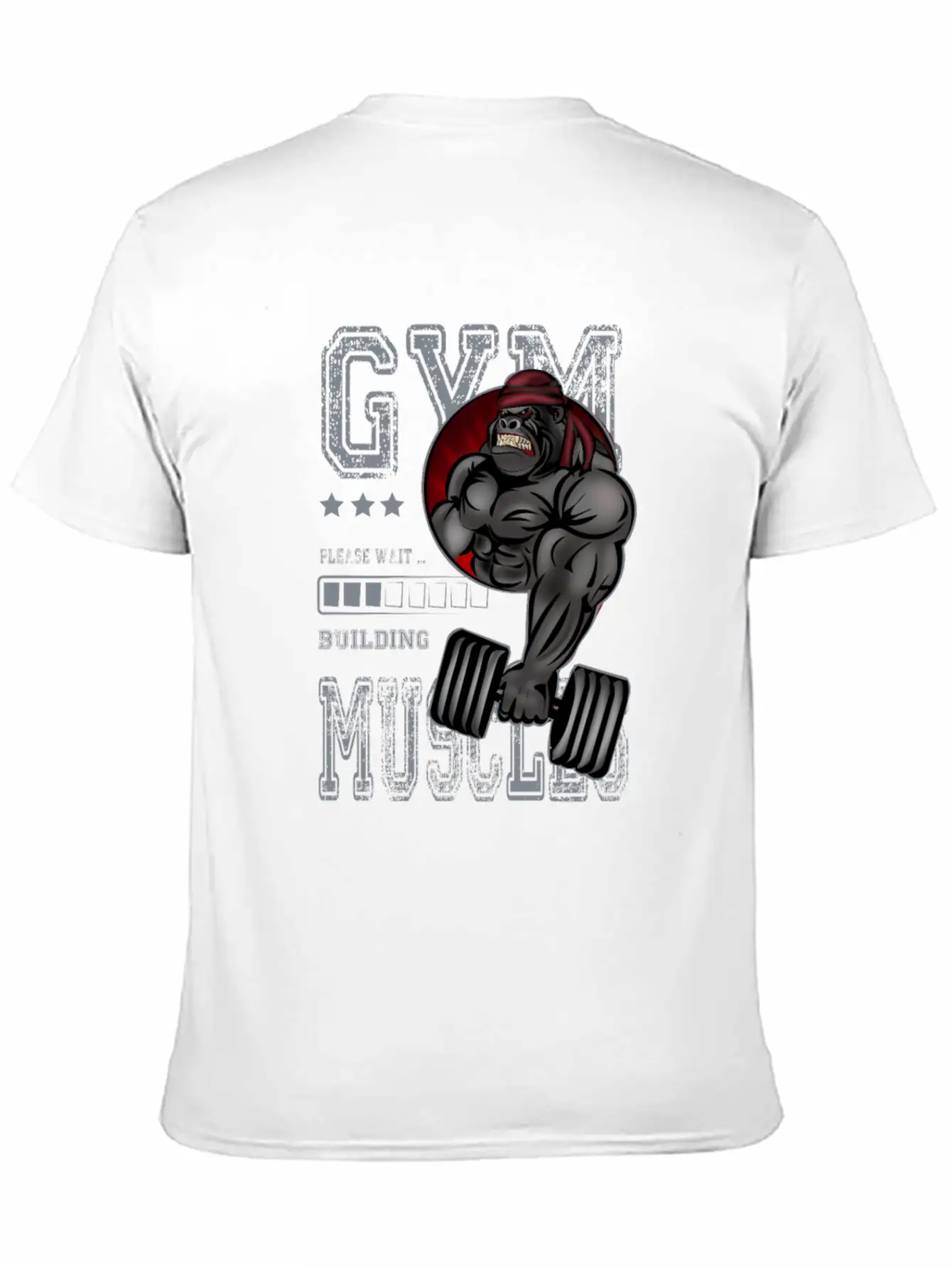 Gorilla GYM Building Muscles Fitness Training Unisex Short Sleeve Soft Cotton T-Shirt – Casual Everyday Wear