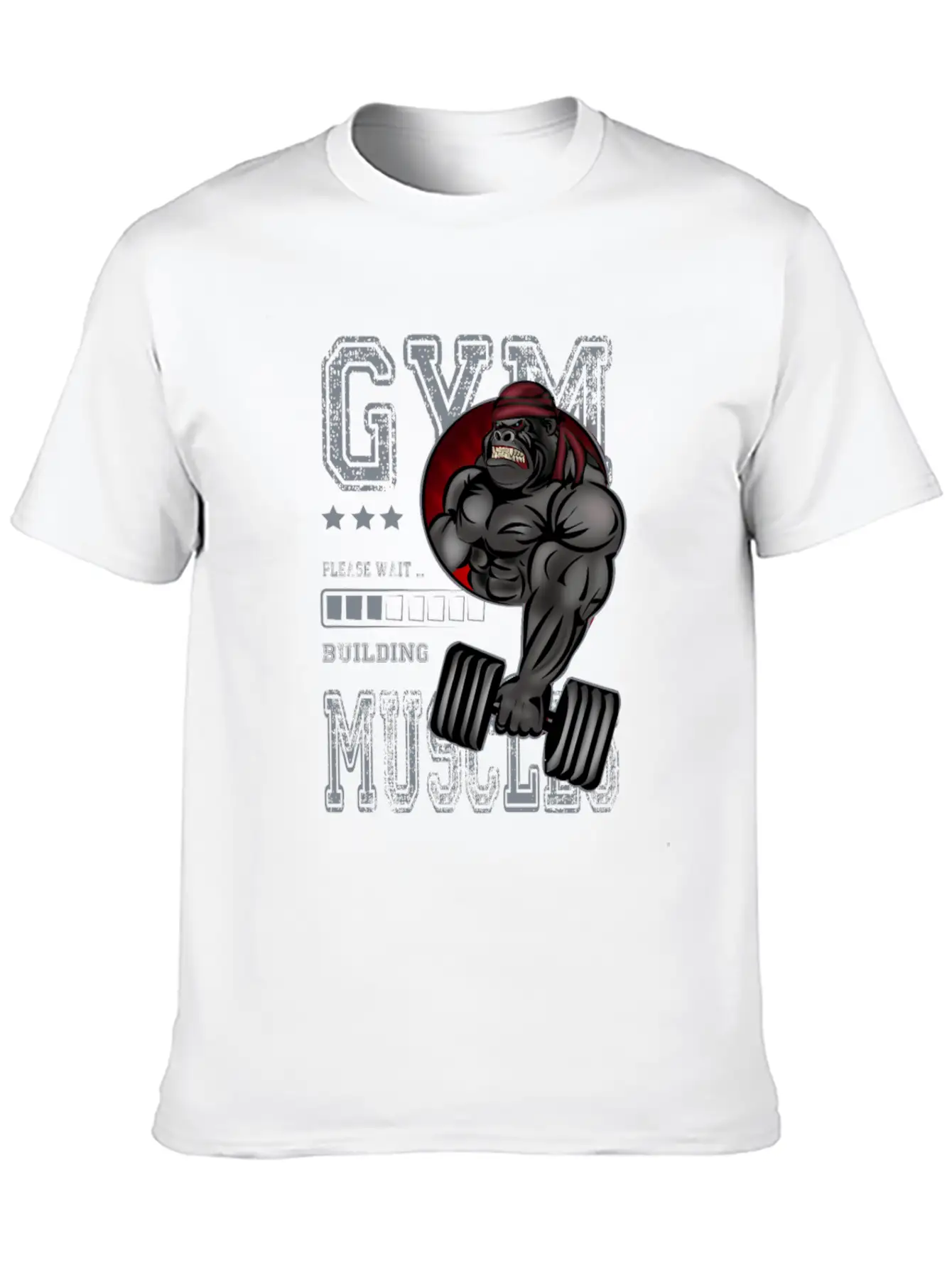 Gorilla GYM Building Muscles Fitness Training Unisex Short Sleeve Soft Cotton T-Shirt – Casual Everyday Wear