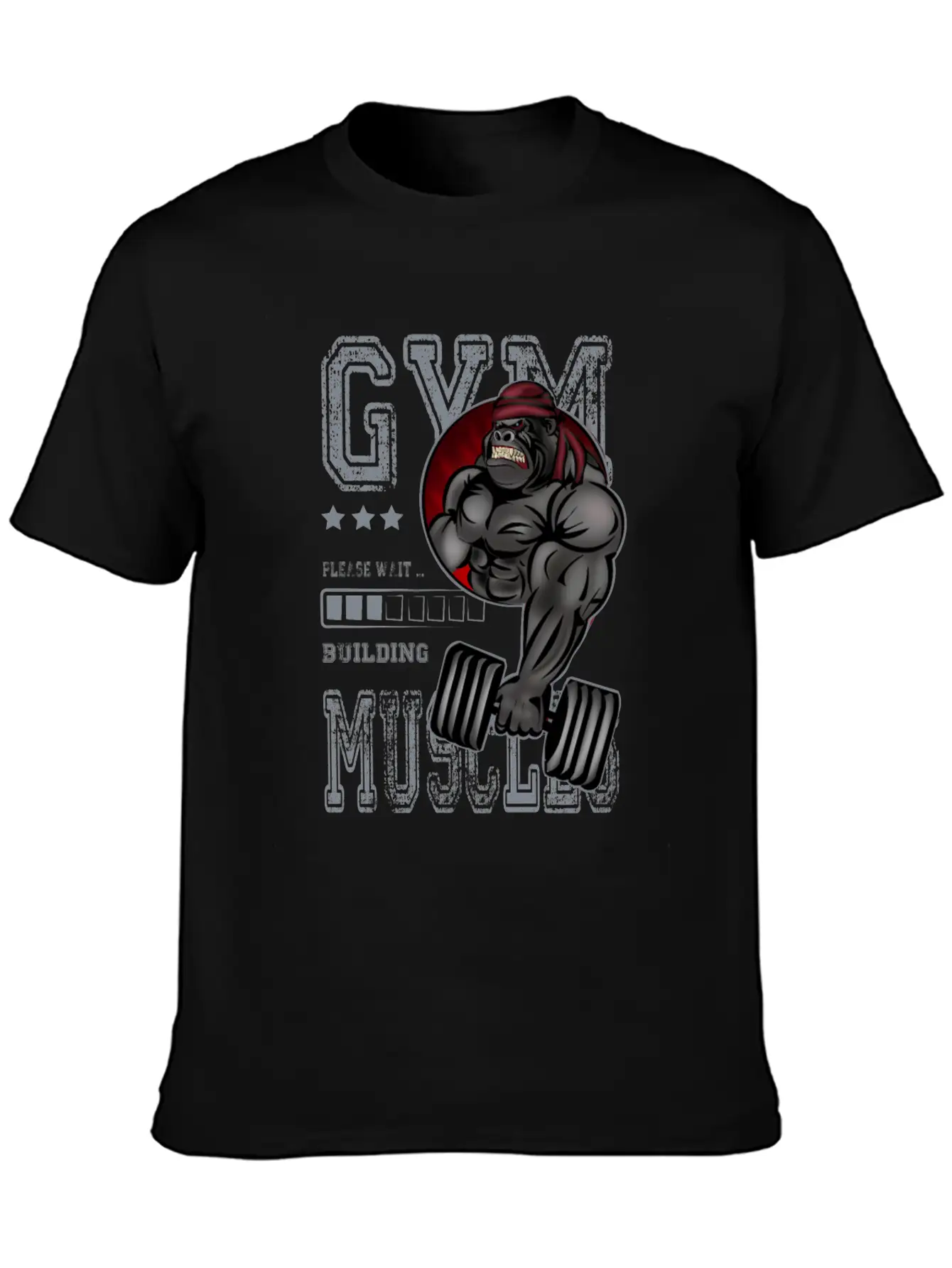 Gorilla GYM Building Muscles Fitness Training Unisex Short Sleeve Soft Cotton T-Shirt – Casual Everyday Wear