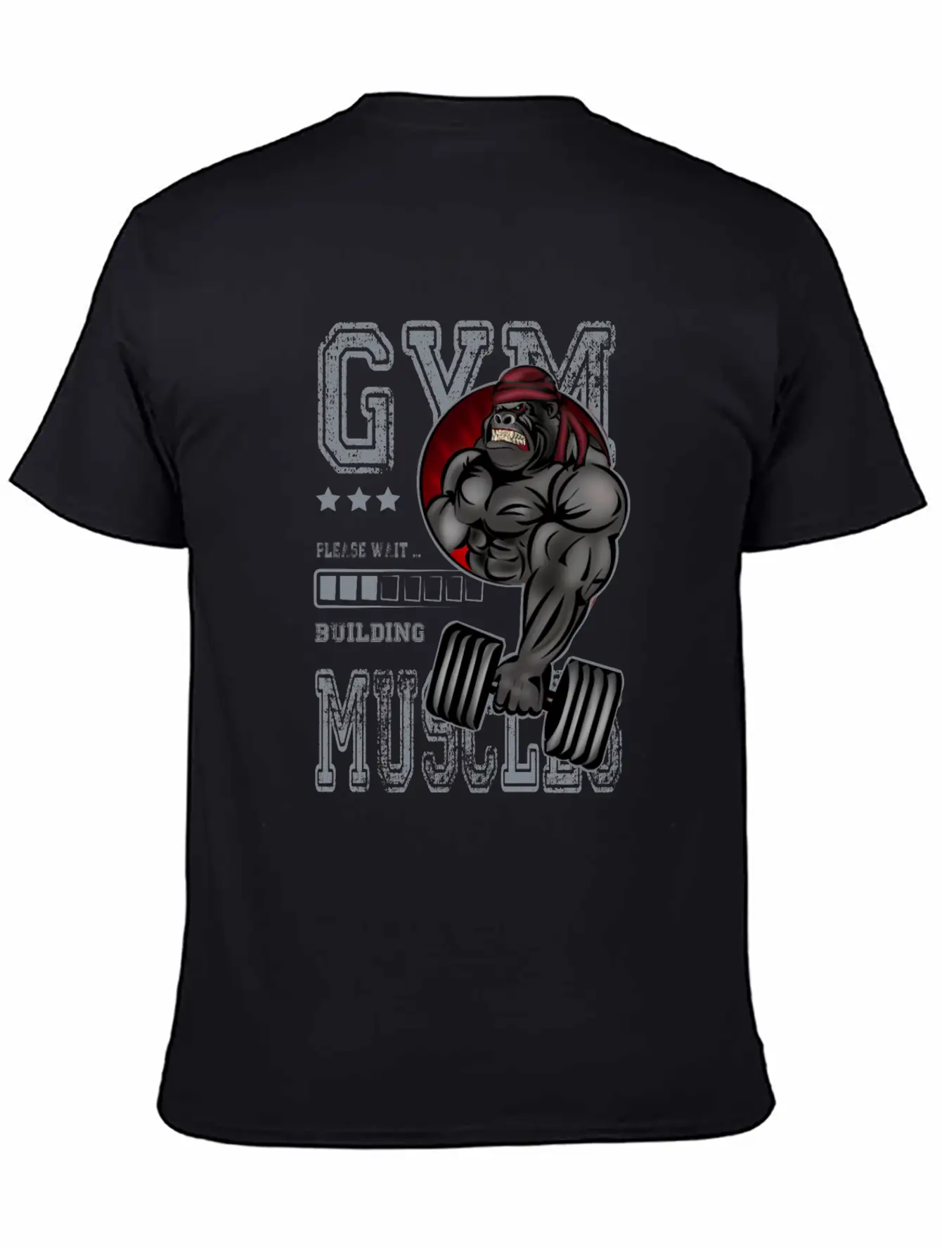 Gorilla GYM Building Muscles Fitness Training Unisex Short Sleeve Soft Cotton T-Shirt – Casual Everyday Wear