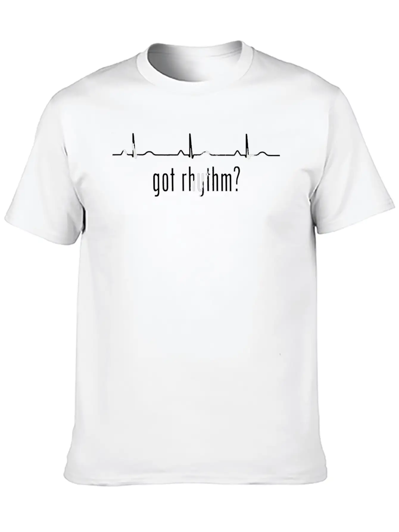 Got Rhythm EKG ECG Cardiologist Nurse Funny Heart Unisex Short Sleeve Soft Cotton T-Shirt – Casual Everyday Wear