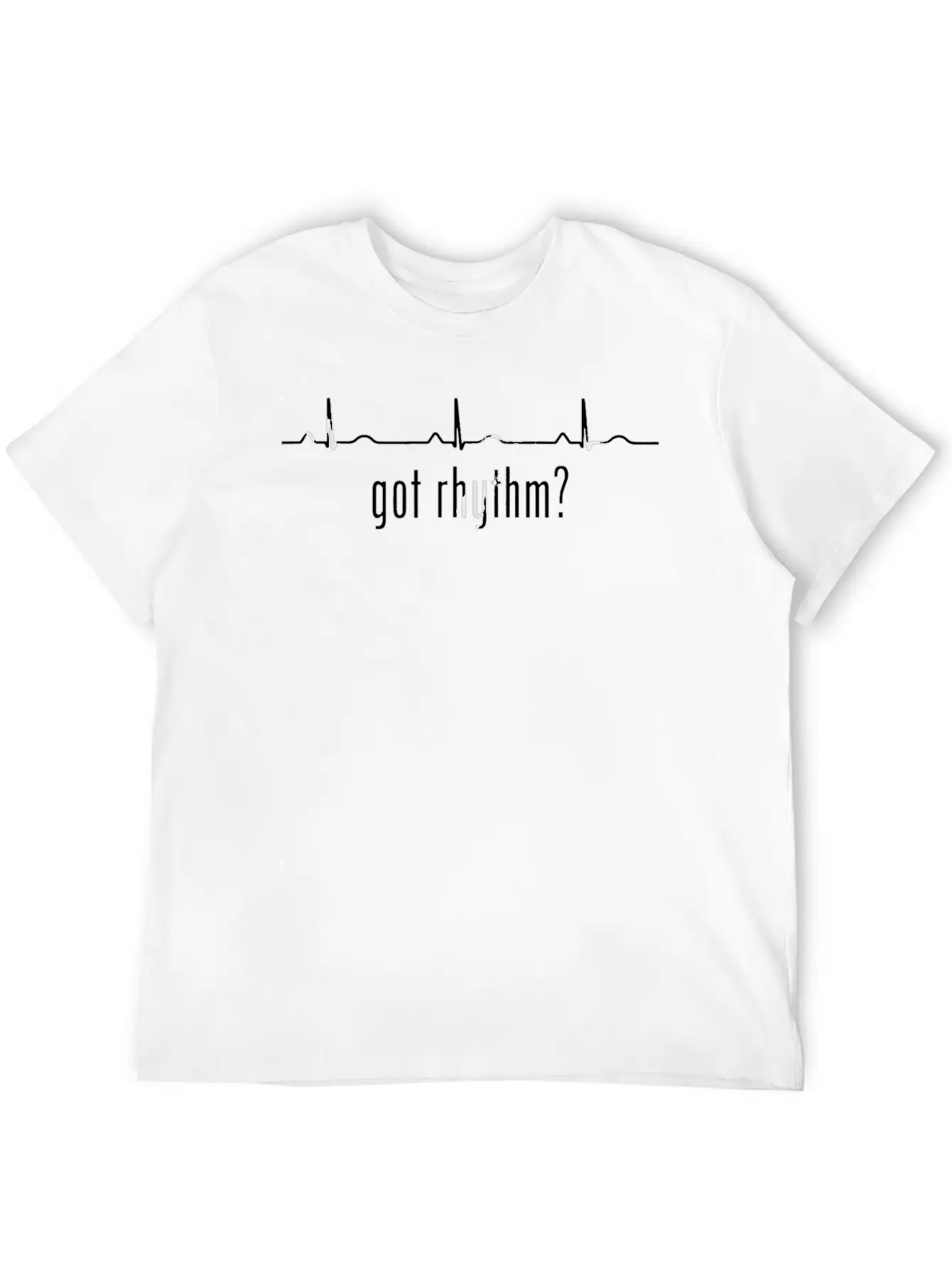 Got Rhythm EKG ECG Cardiologist Nurse Funny Heart Unisex Short Sleeve Soft Cotton T-Shirt – Casual Everyday Wear