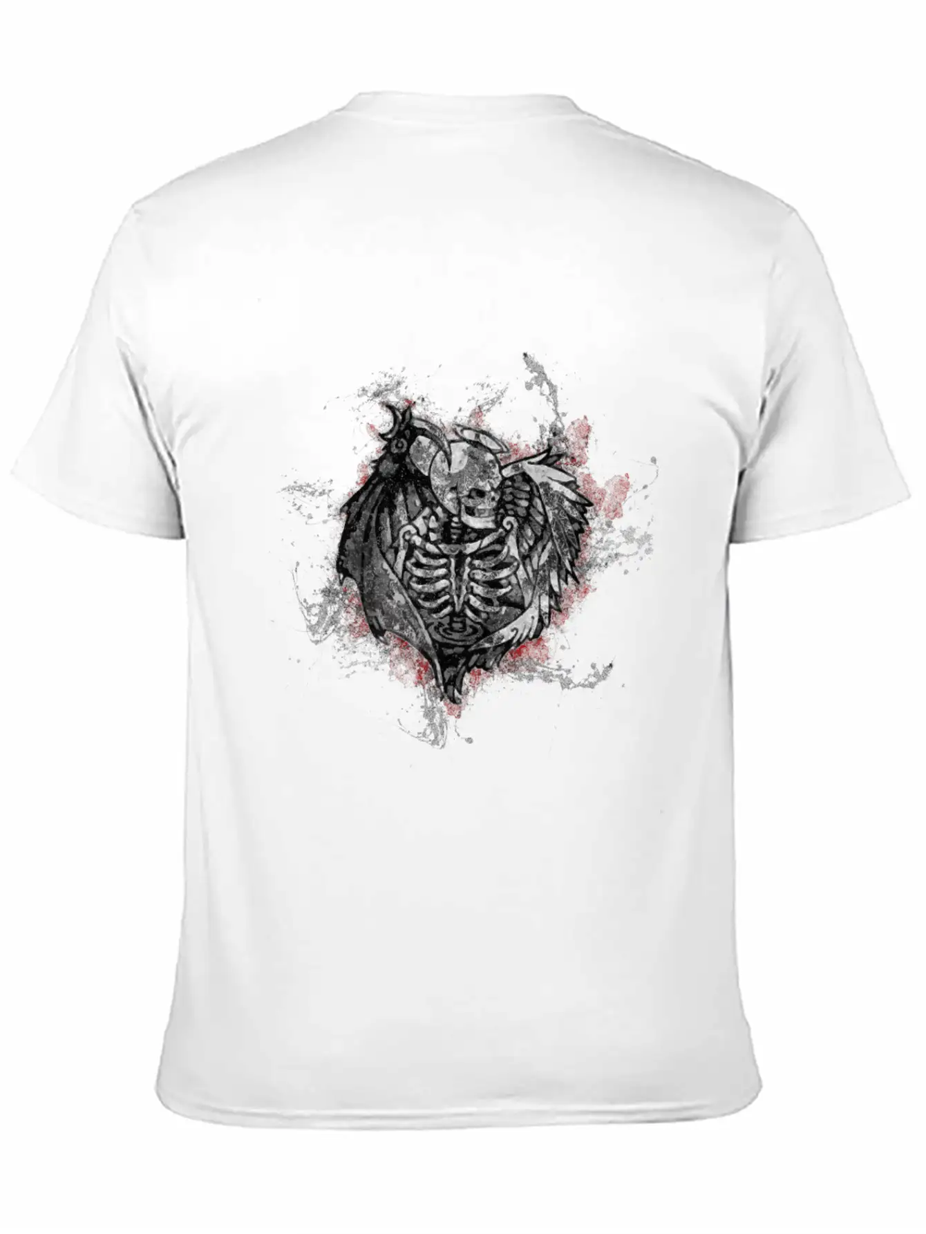 Gothic Monster Devil Paint Splatter Art Unisex Casual T-Shirt – Clean Design For Daily Comfort