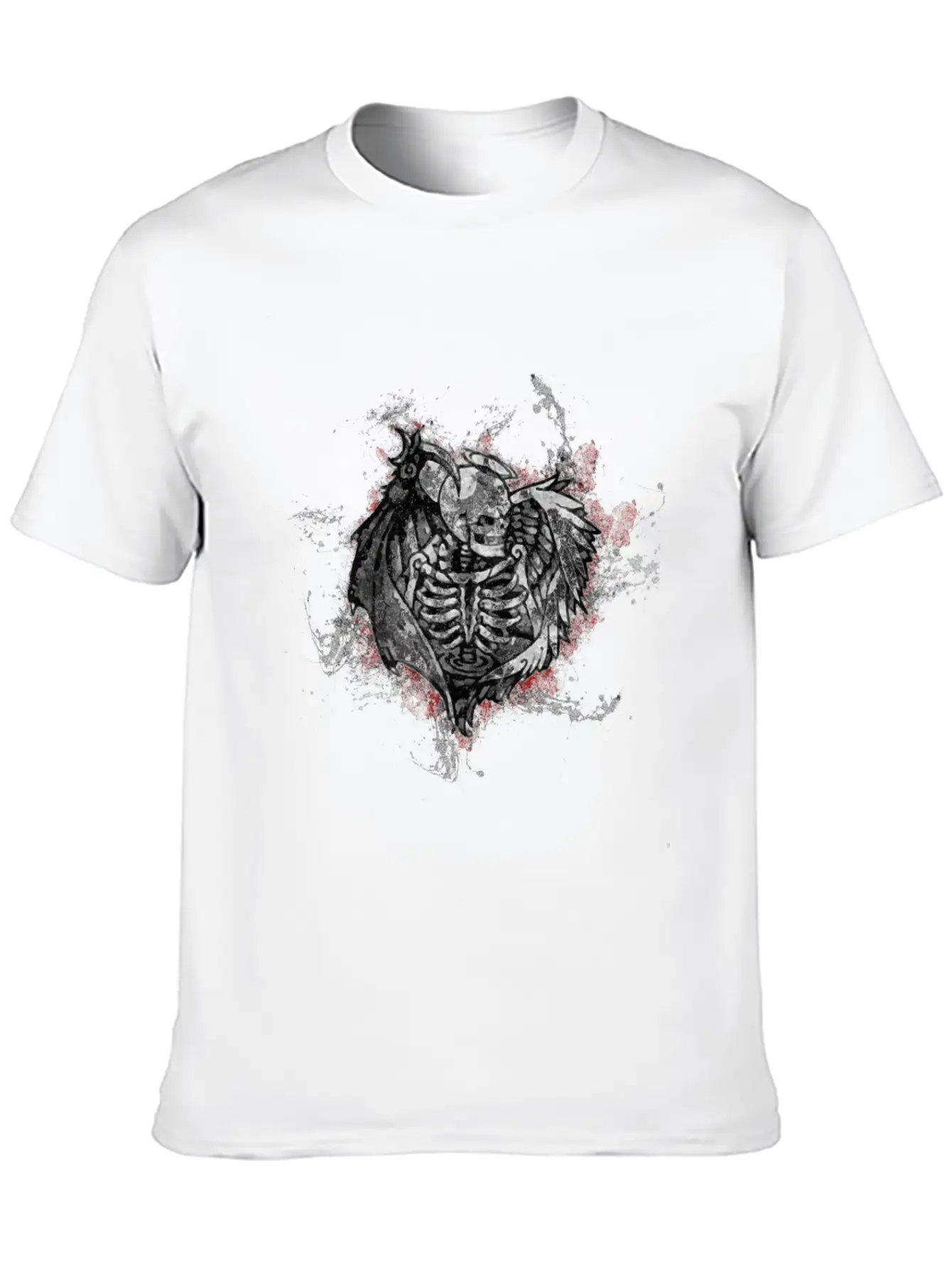 Gothic Monster Devil Paint Splatter Art Unisex Casual T-Shirt – Clean Design For Daily Comfort