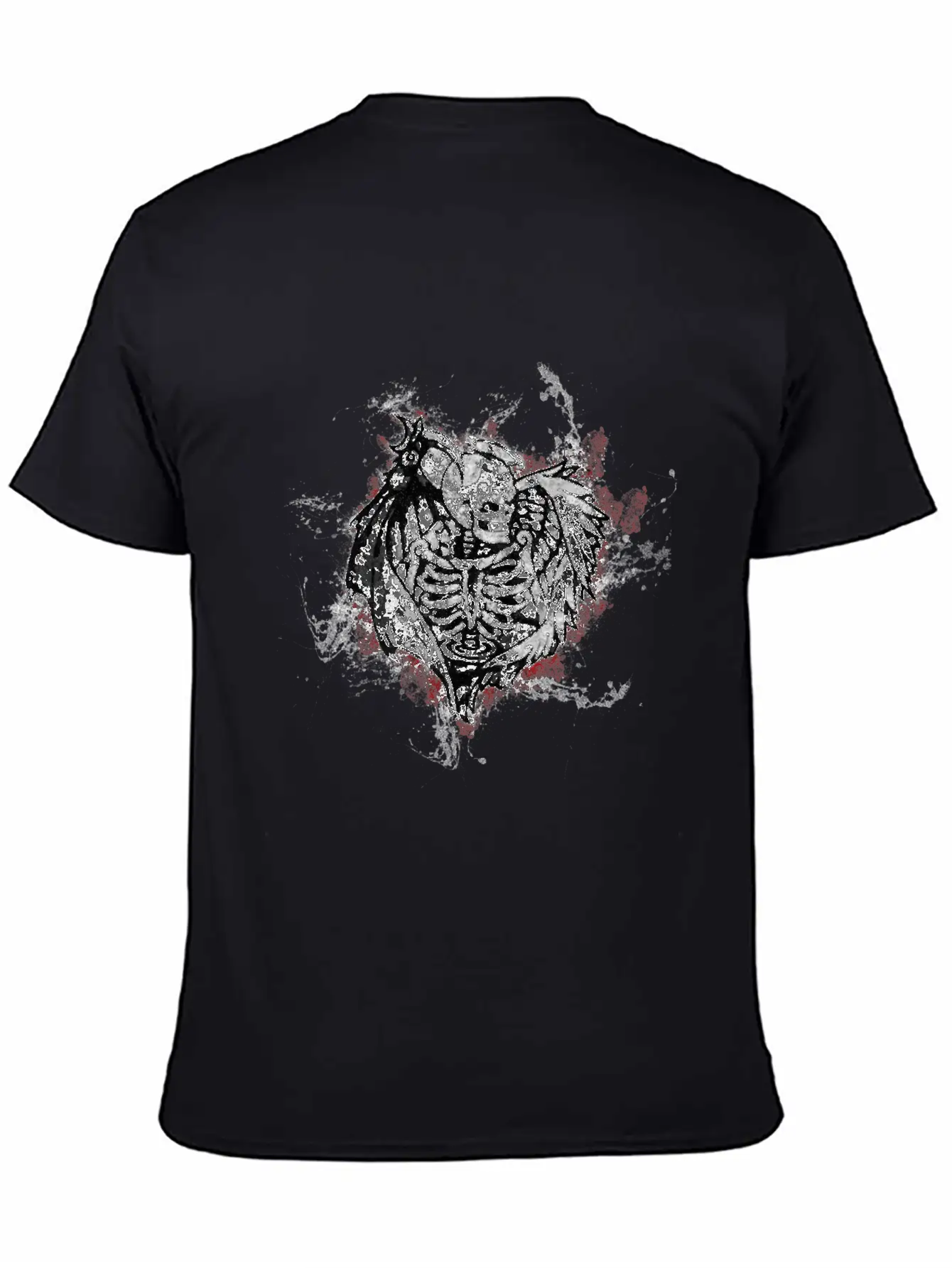 Gothic Monster Devil Paint Splatter Art Unisex Casual T-Shirt – Clean Design For Daily Comfort