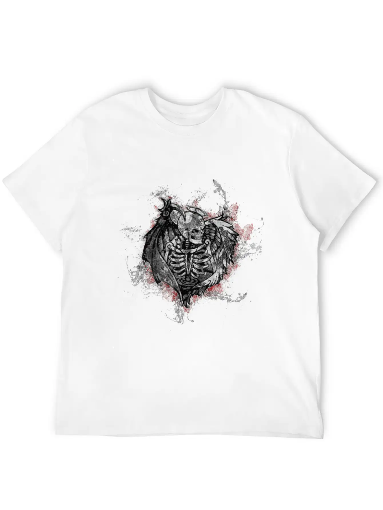 Gothic Monster Devil Paint Splatter Art Unisex Casual T-Shirt – Clean Design For Daily Comfort