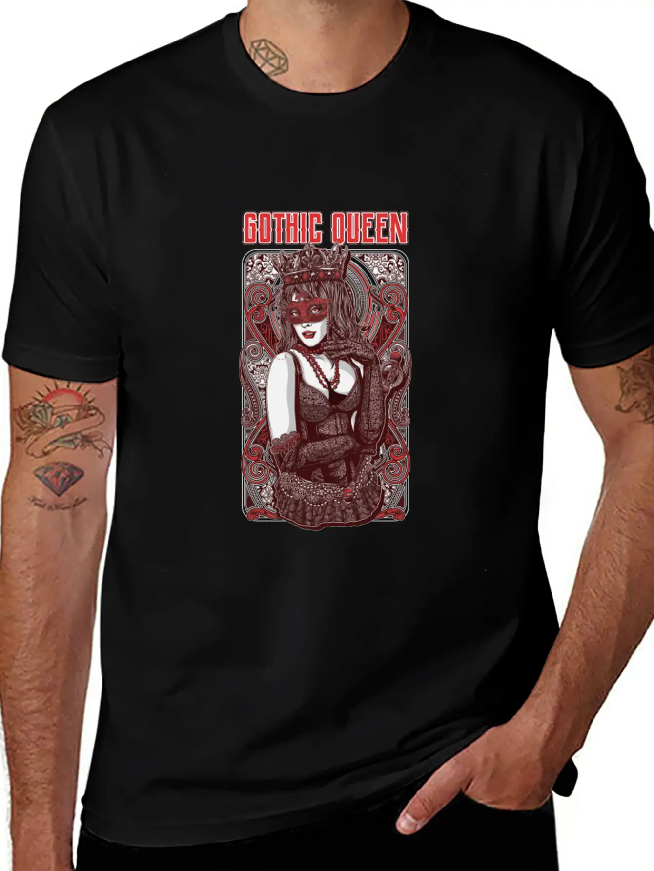 Gothic Queen / Witch / Magic / Witchcraft / Metal Basic Graphic T-Shirt – Daily Comfort In Soft Cotton