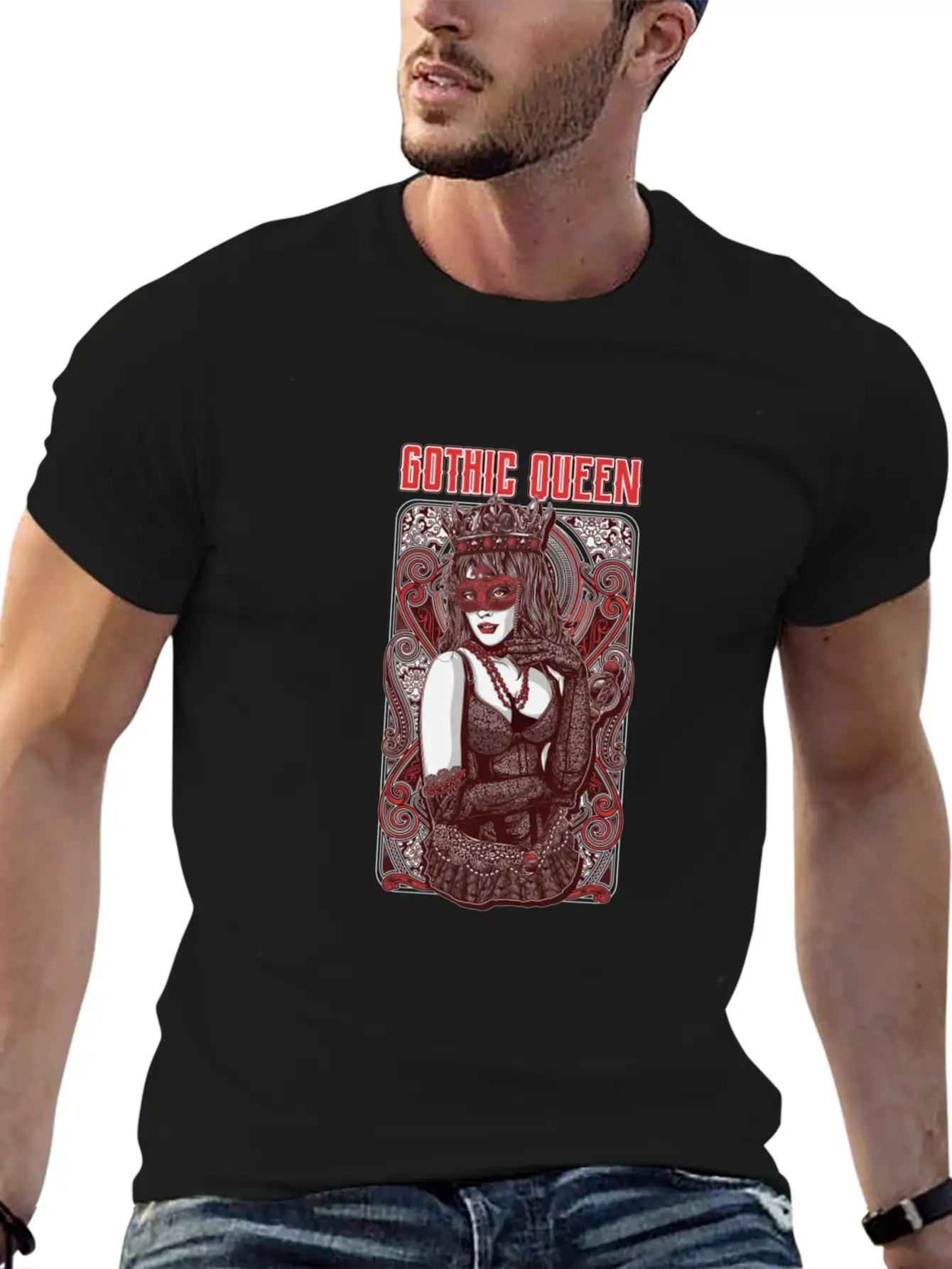 Gothic Queen / Witch / Magic / Witchcraft / Metal Basic Graphic T-Shirt – Daily Comfort In Soft Cotton