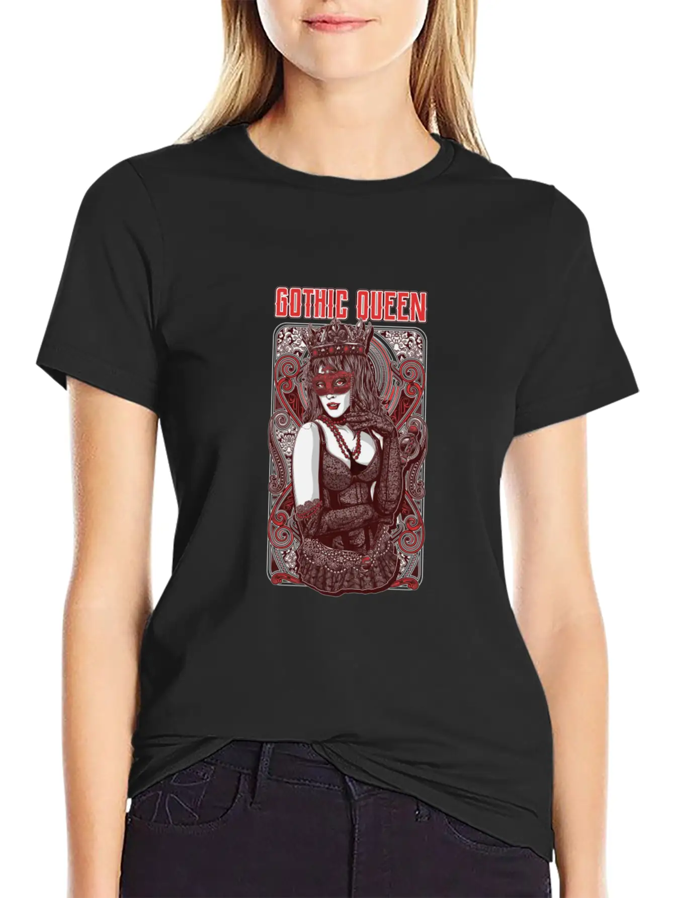 Gothic Queen / Witch / Magic / Witchcraft / Metal Basic Graphic T-Shirt – Daily Comfort In Soft Cotton