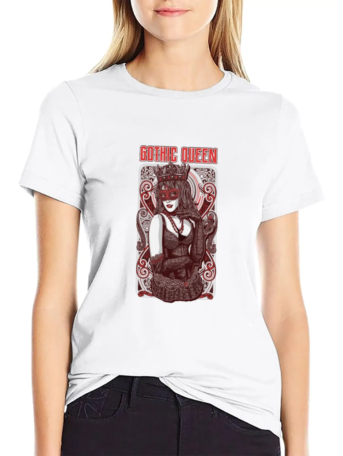 Gothic Queen / Witch / Magic / Witchcraft / Metal Basic Graphic T-Shirt – Daily Comfort In Soft Cotton