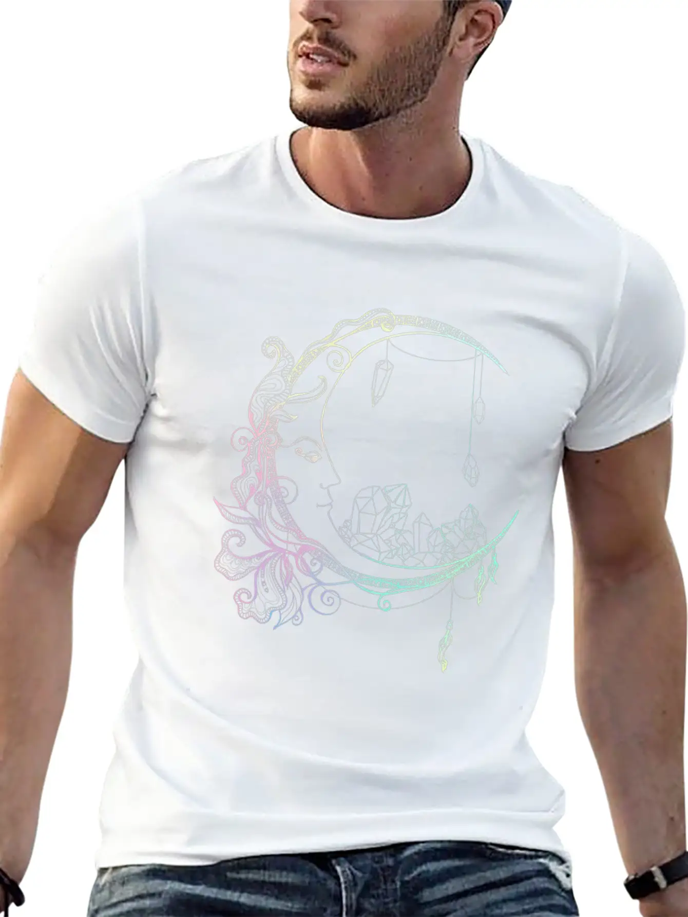 Gothic Wicca Crescent Pastel Goth Moon Stylish Everyday T-Shirt – Unisex Basic Cotton Tee