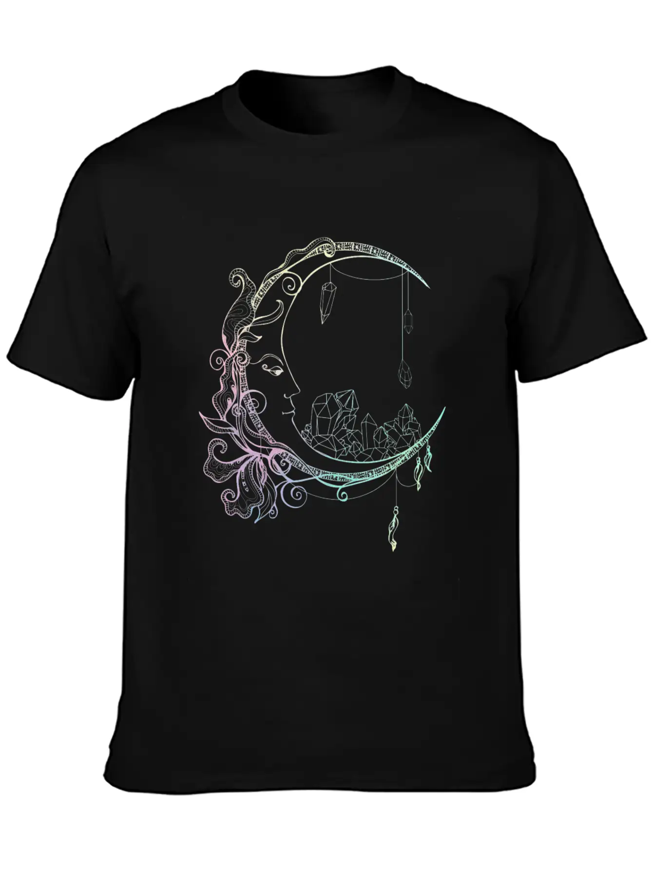 Gothic Wicca Crescent Pastel Goth Moon Stylish Everyday T-Shirt – Unisex Basic Cotton Tee