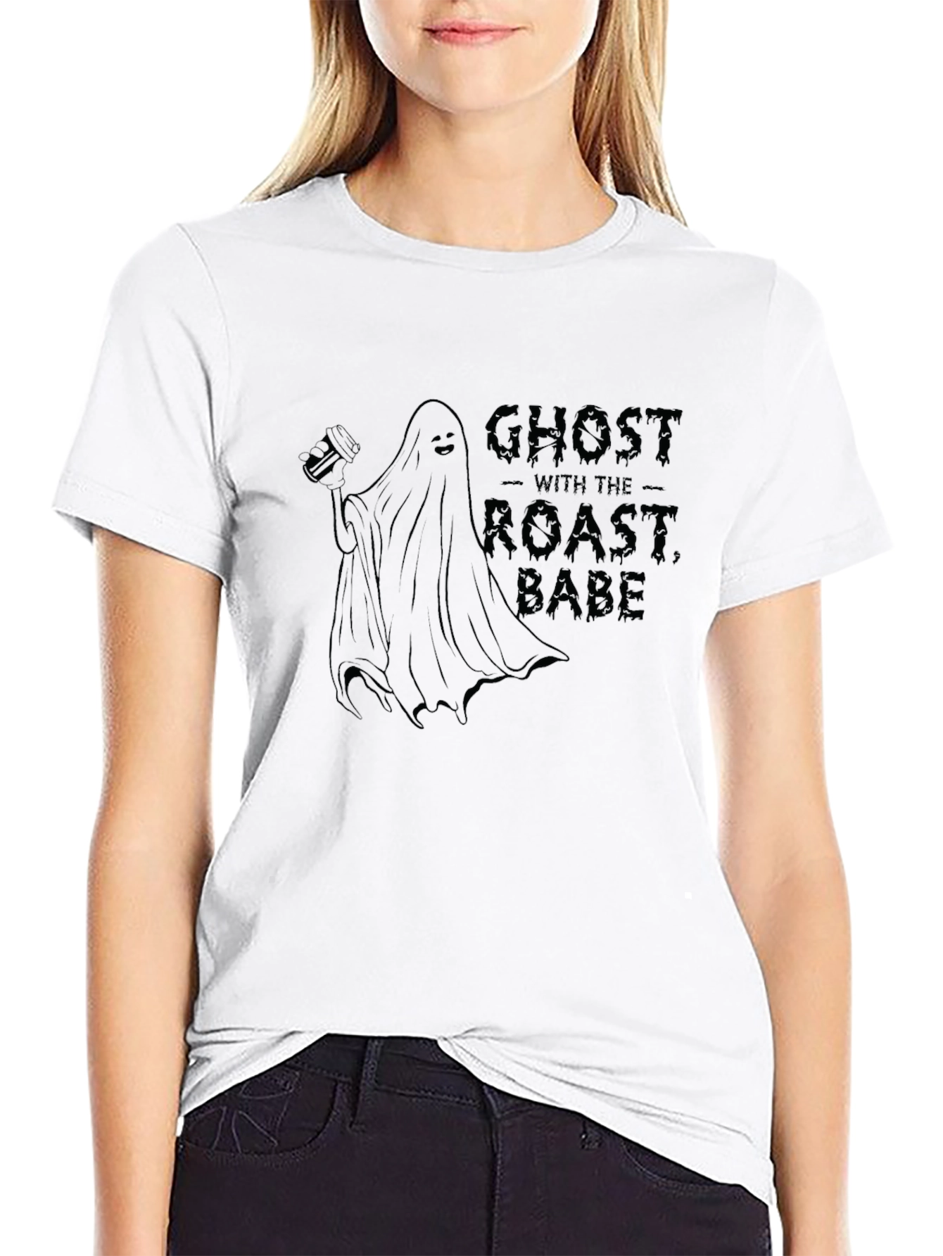 Ghost With The Roast Babe Black T-Shirt