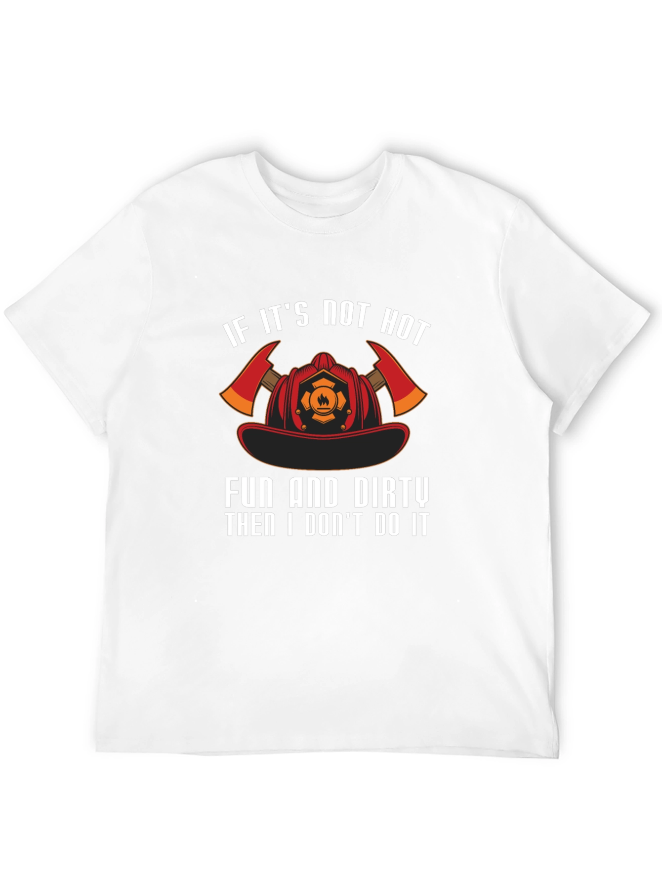 Firefighter Hot Fun & Dirty Black T-Shirt
