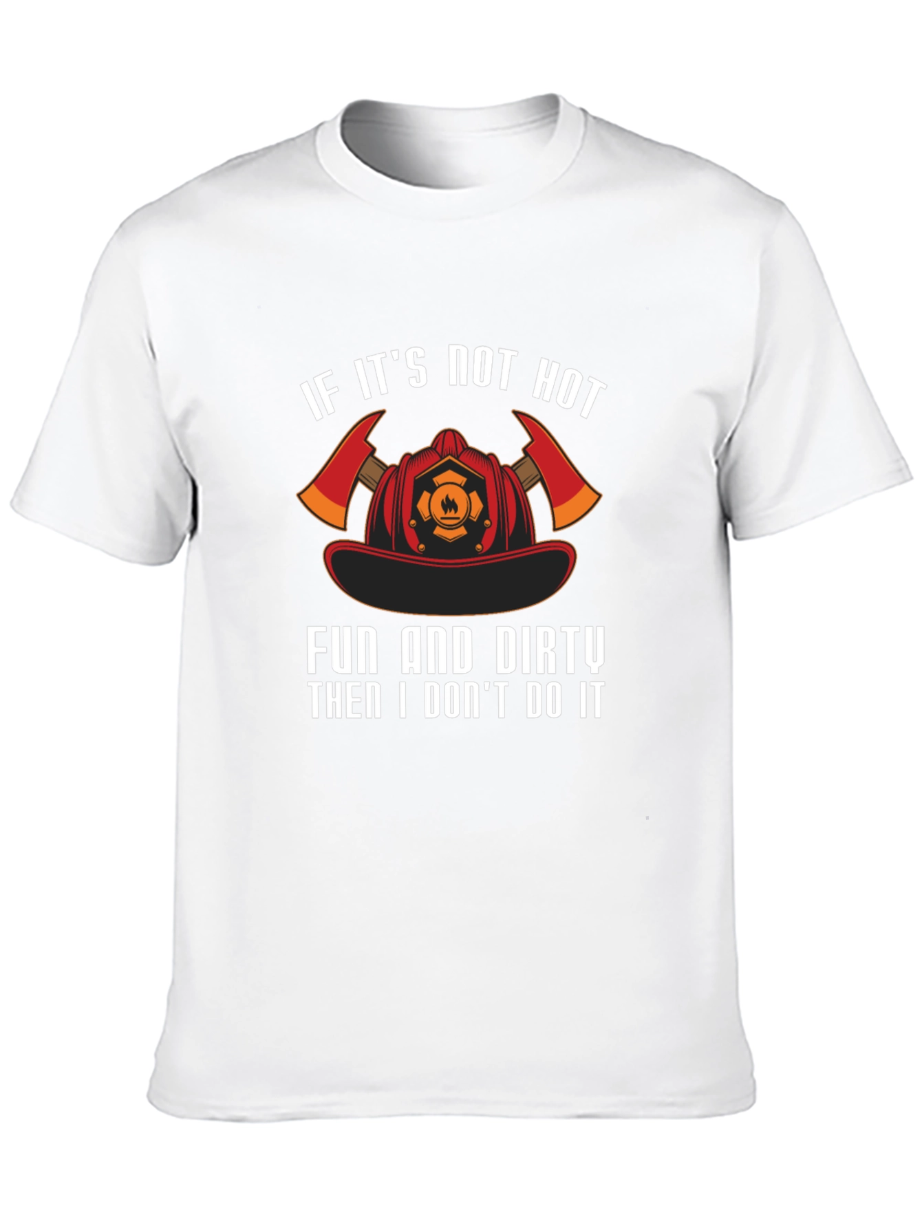 Firefighter Hot Fun & Dirty Black T-Shirt