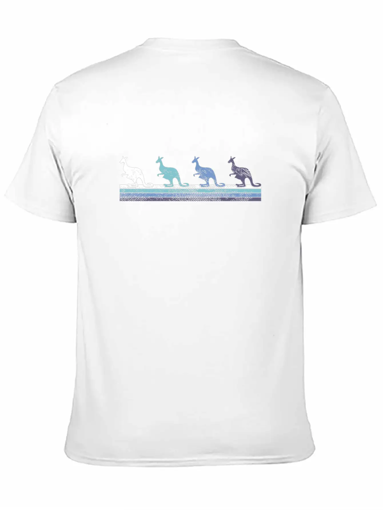 Gradient Kangaroo Silhouette Essential Unisex Summer Tee – Soft Cotton Casual Fit