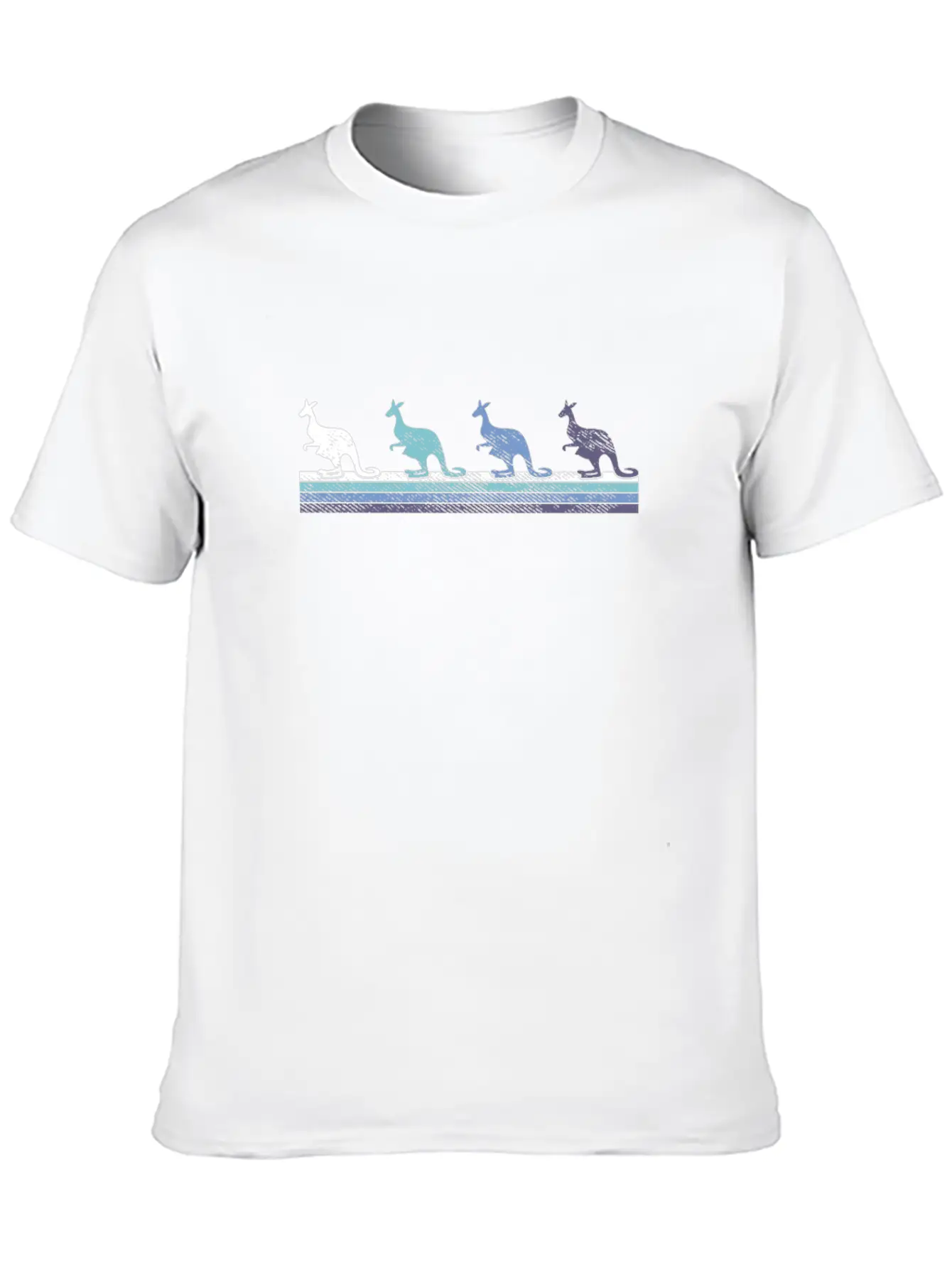 Gradient Kangaroo Silhouette Essential Unisex Summer Tee – Soft Cotton Casual Fit