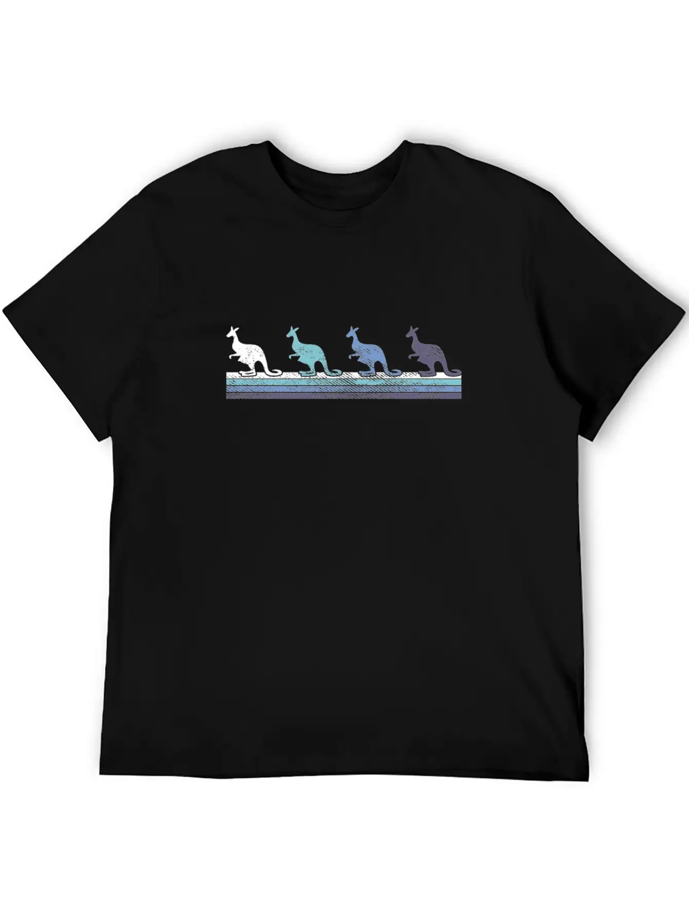 Gradient Kangaroo Silhouette Essential Unisex Summer Tee – Soft Cotton Casual Fit