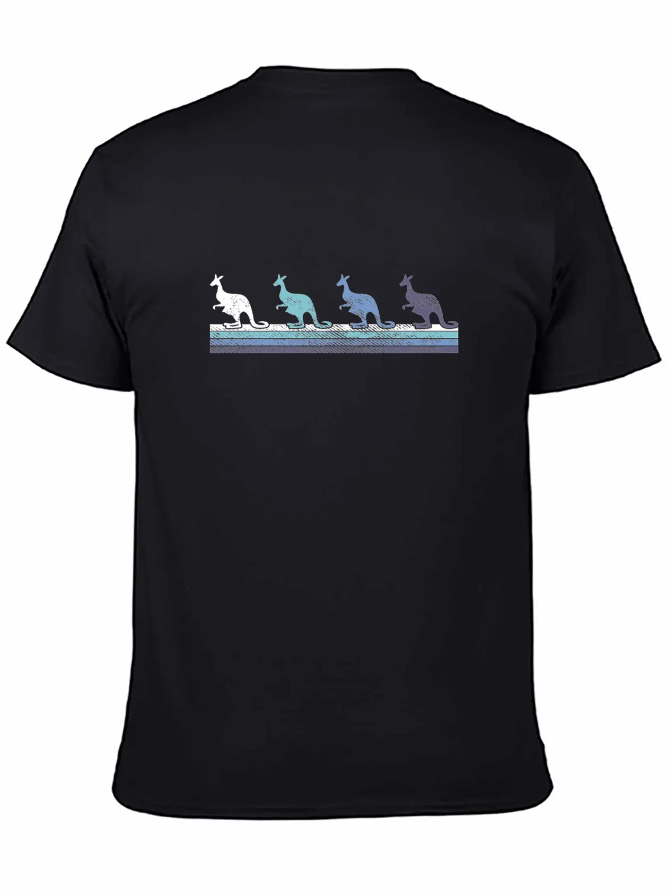 Gradient Kangaroo Silhouette Essential Unisex Summer Tee – Soft Cotton Casual Fit