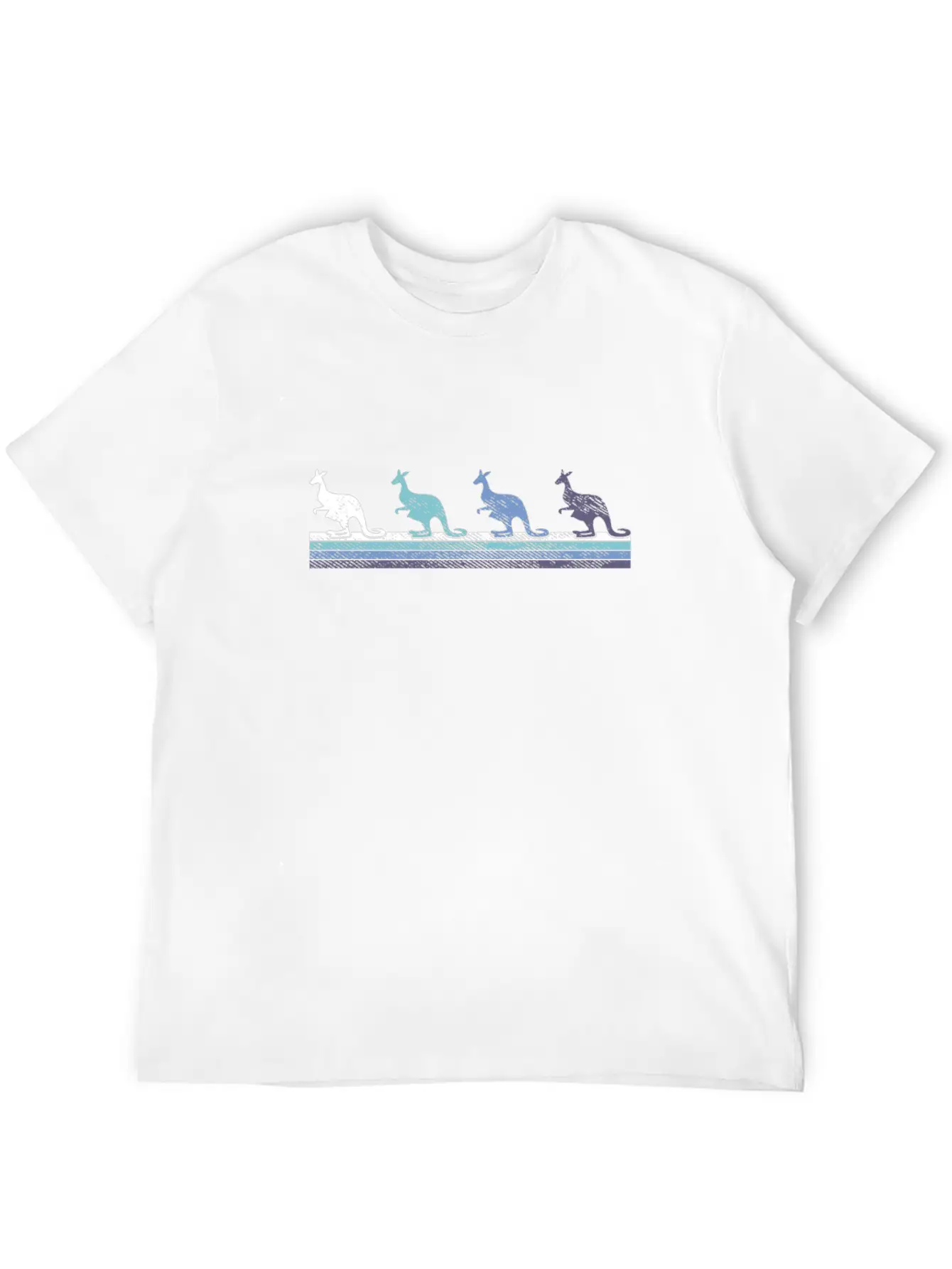 Gradient Kangaroo Silhouette Essential Unisex Summer Tee – Soft Cotton Casual Fit