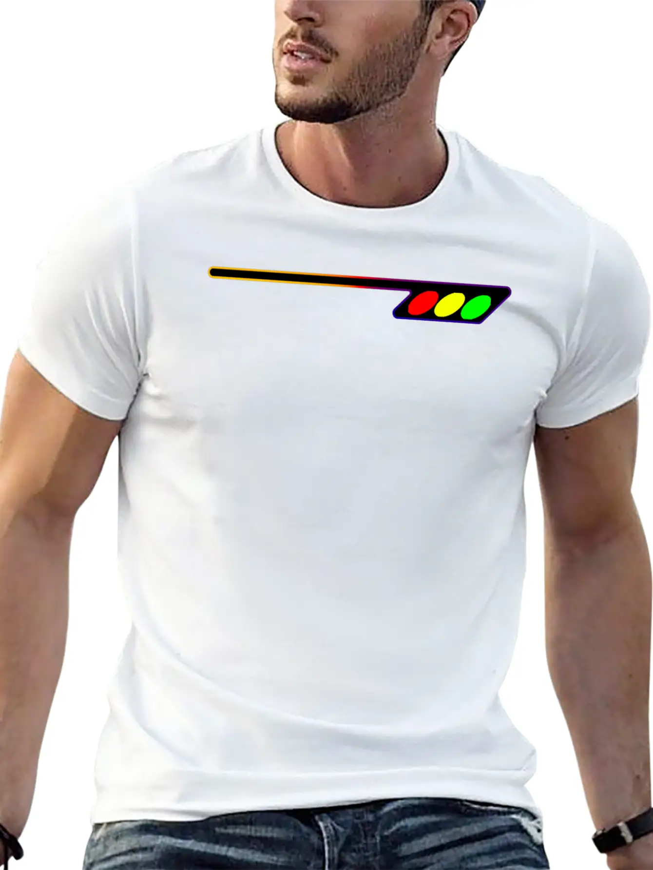 Gradient Line V2 Comfortable Minimalist Graphic Tee – Summer Style Essential