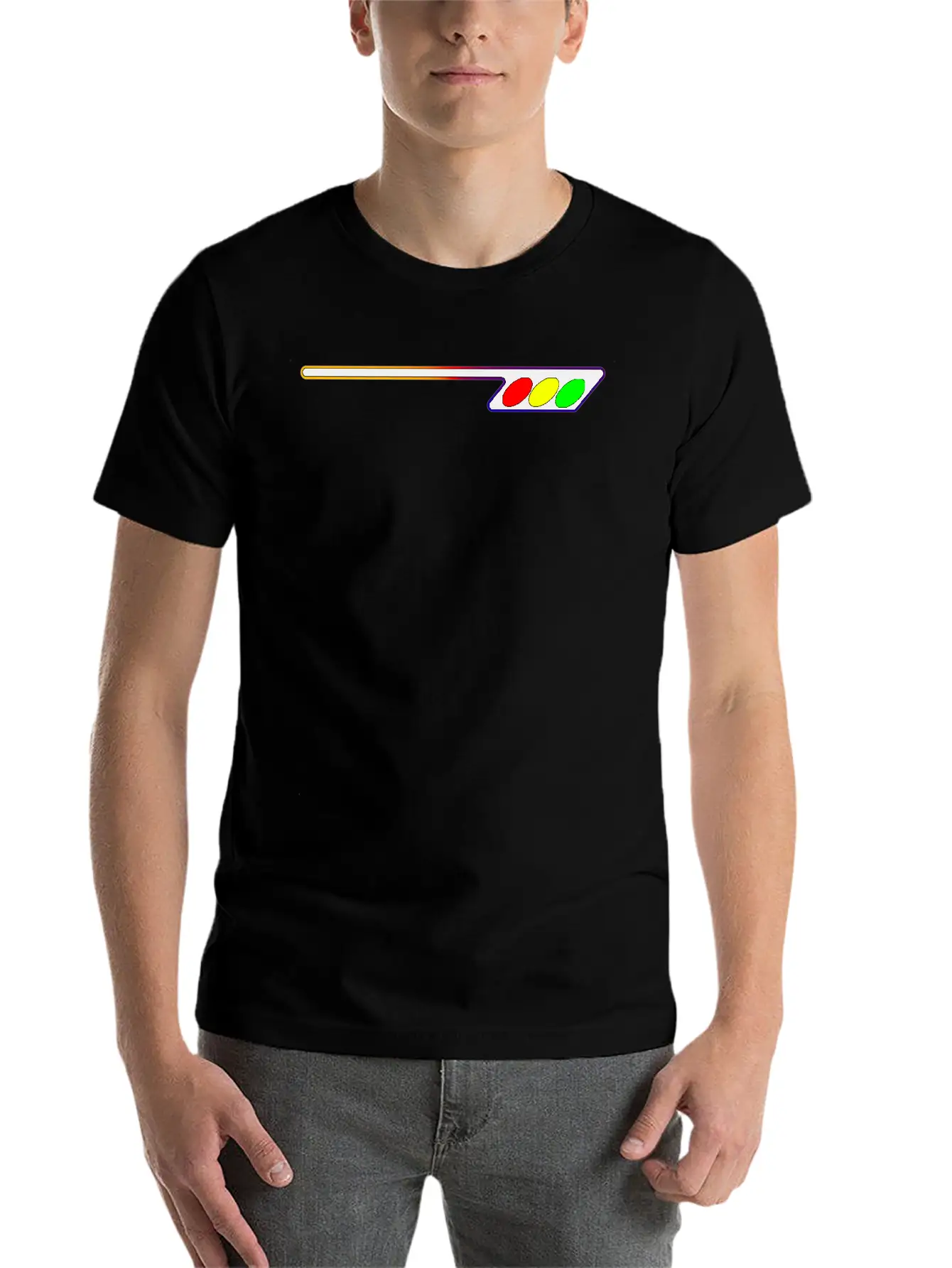 Gradient Line V2 Comfortable Minimalist Graphic Tee – Summer Style Essential