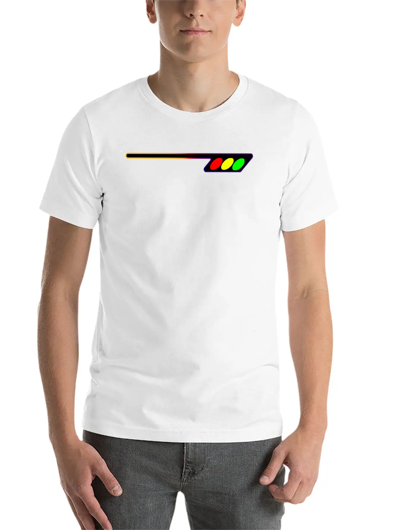 Gradient Line V2 Comfortable Minimalist Graphic Tee – Summer Style Essential