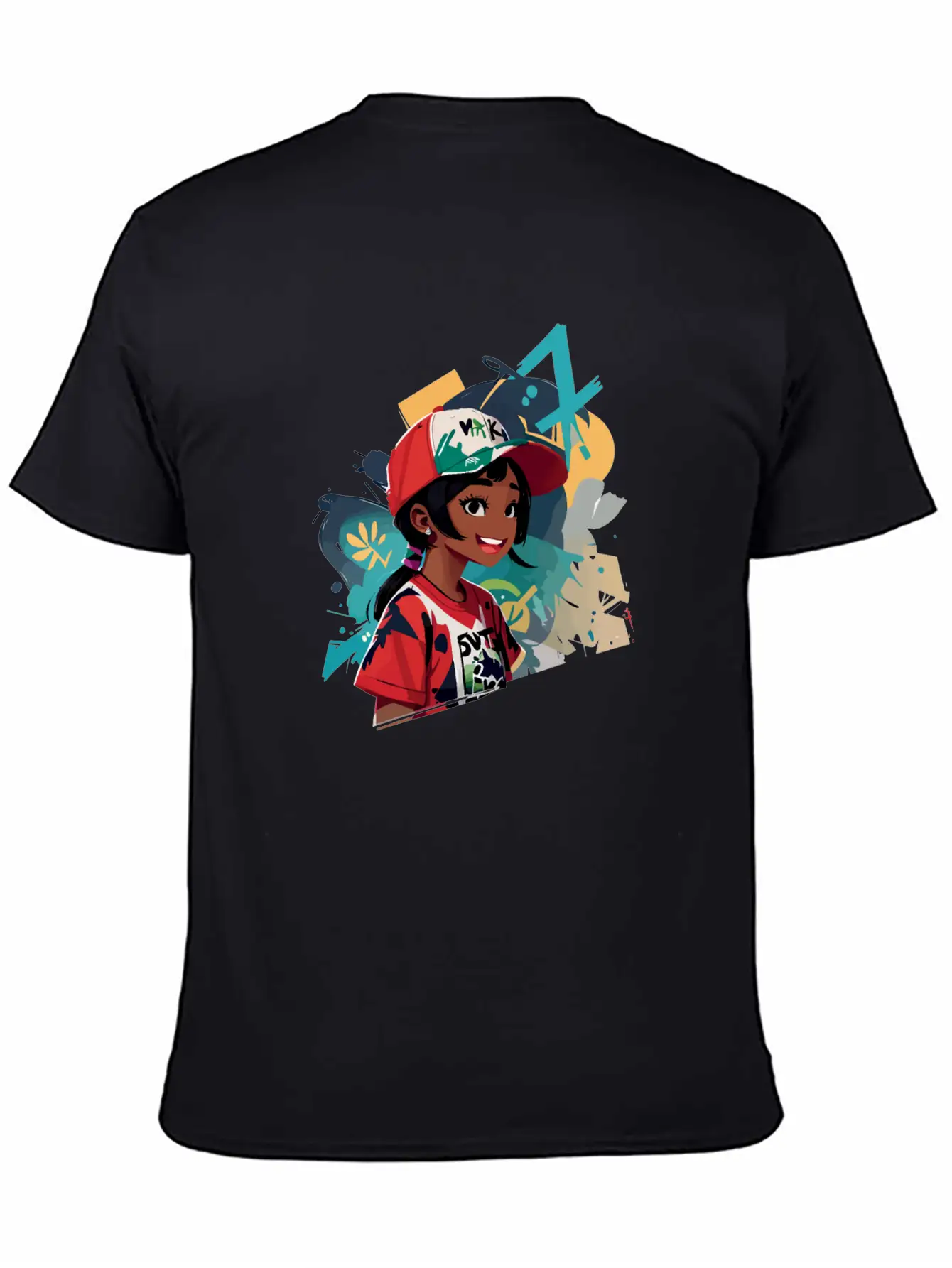 Graffiti Girl Comfortable Minimalist Graphic Tee – Summer Style Essential