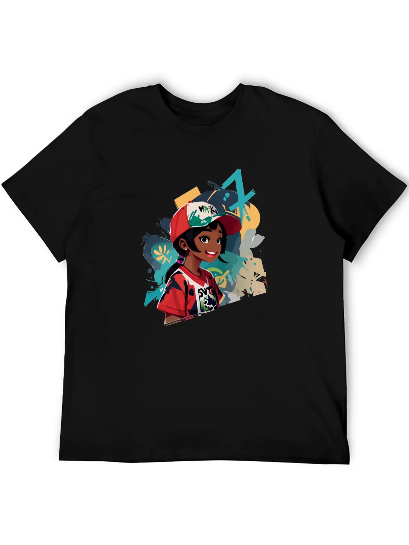 Graffiti Girl Comfortable Minimalist Graphic Tee – Summer Style Essential