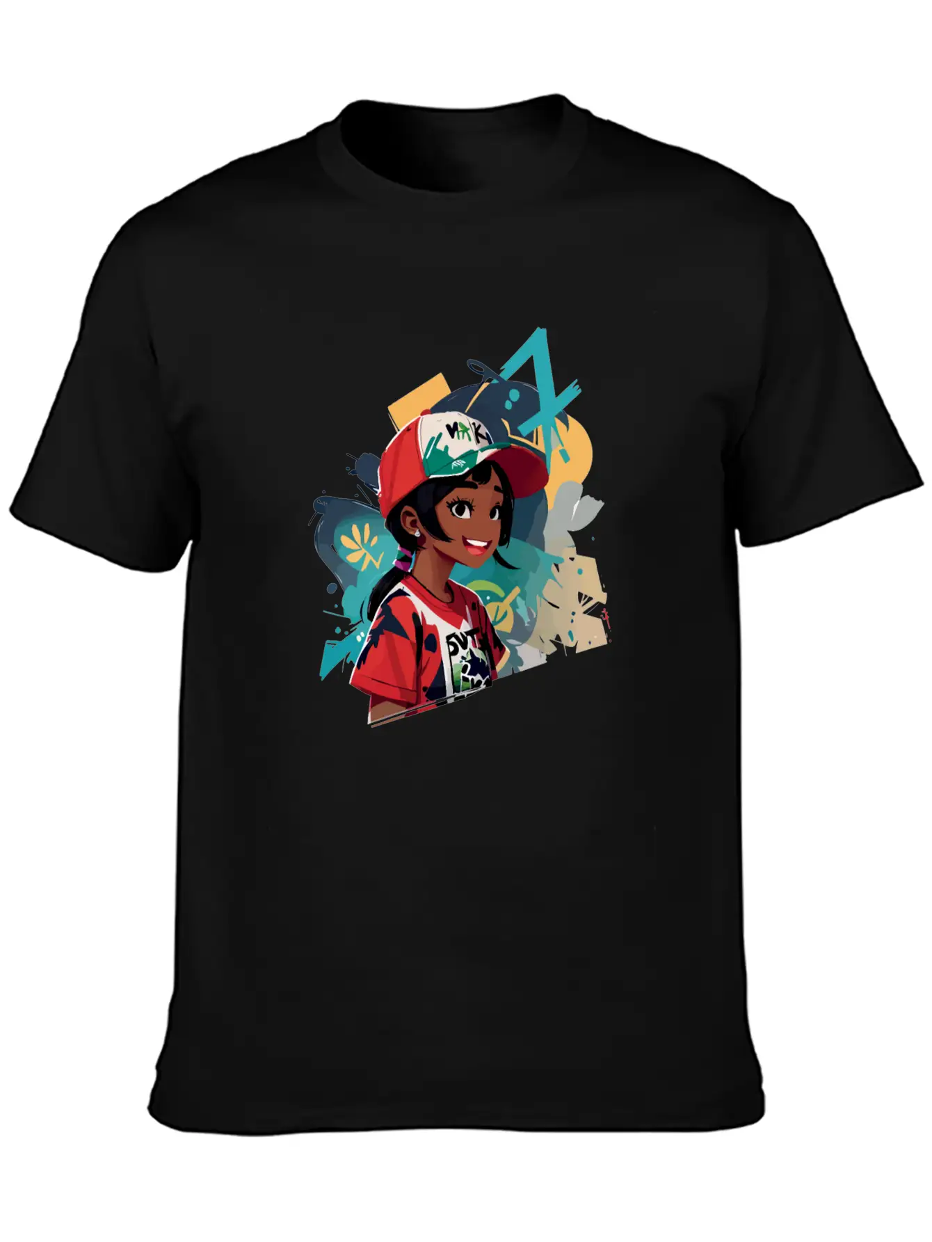 Graffiti Girl Comfortable Minimalist Graphic Tee – Summer Style Essential