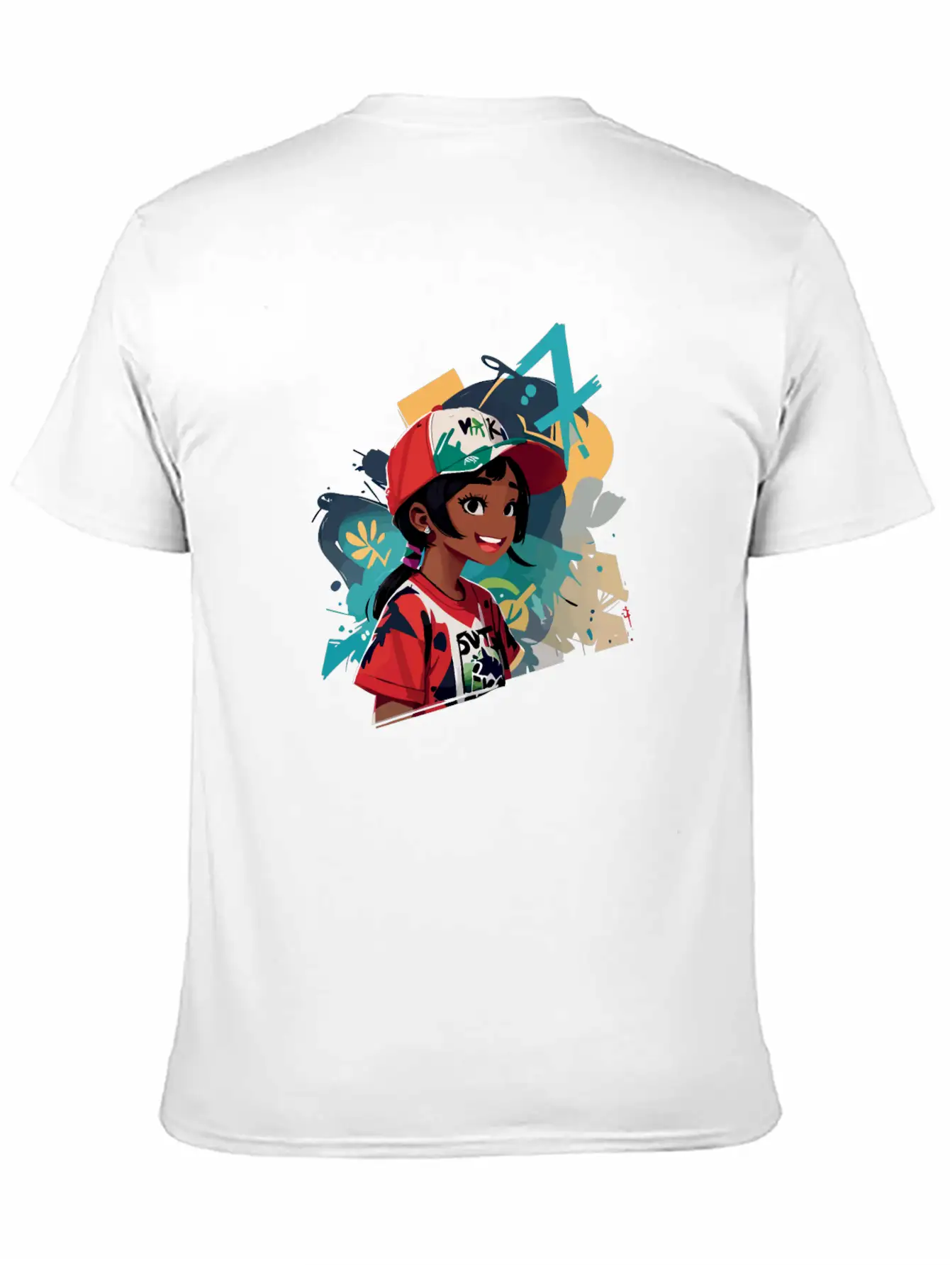 Graffiti Girl Comfortable Minimalist Graphic Tee – Summer Style Essential