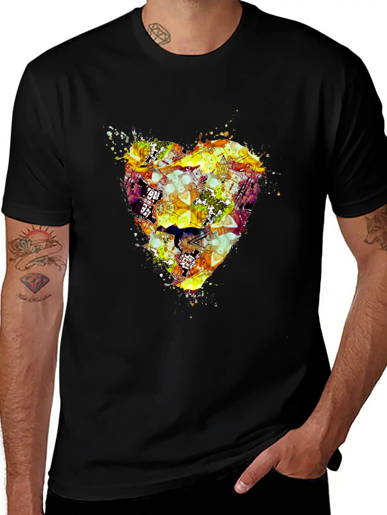 Graffiti Grunge Style Paint Splatter Timeless Short Sleeve Tee – Comfy And Minimalist Design