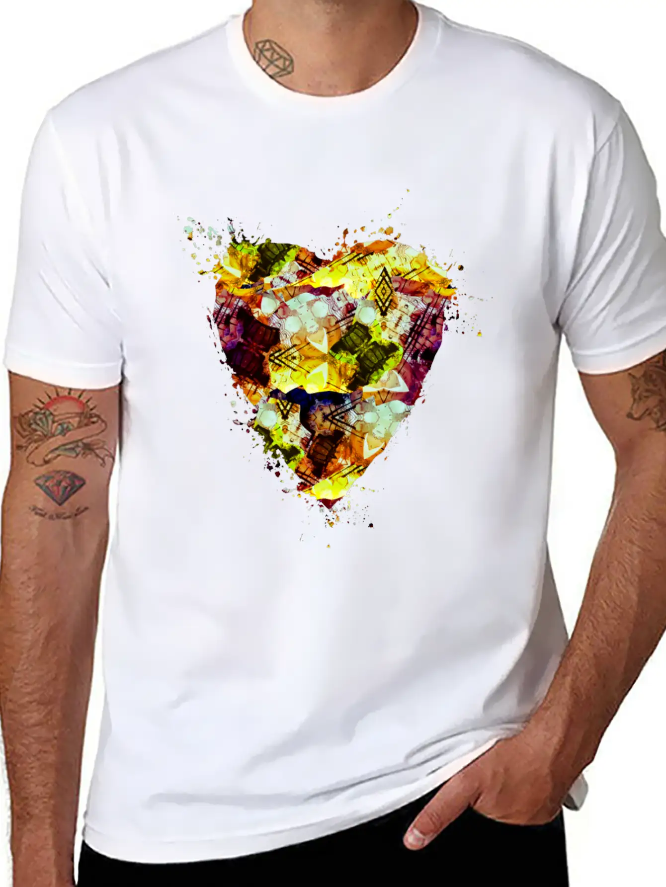 Graffiti Grunge Style Paint Splatter Timeless Short Sleeve Tee – Comfy And Minimalist Design
