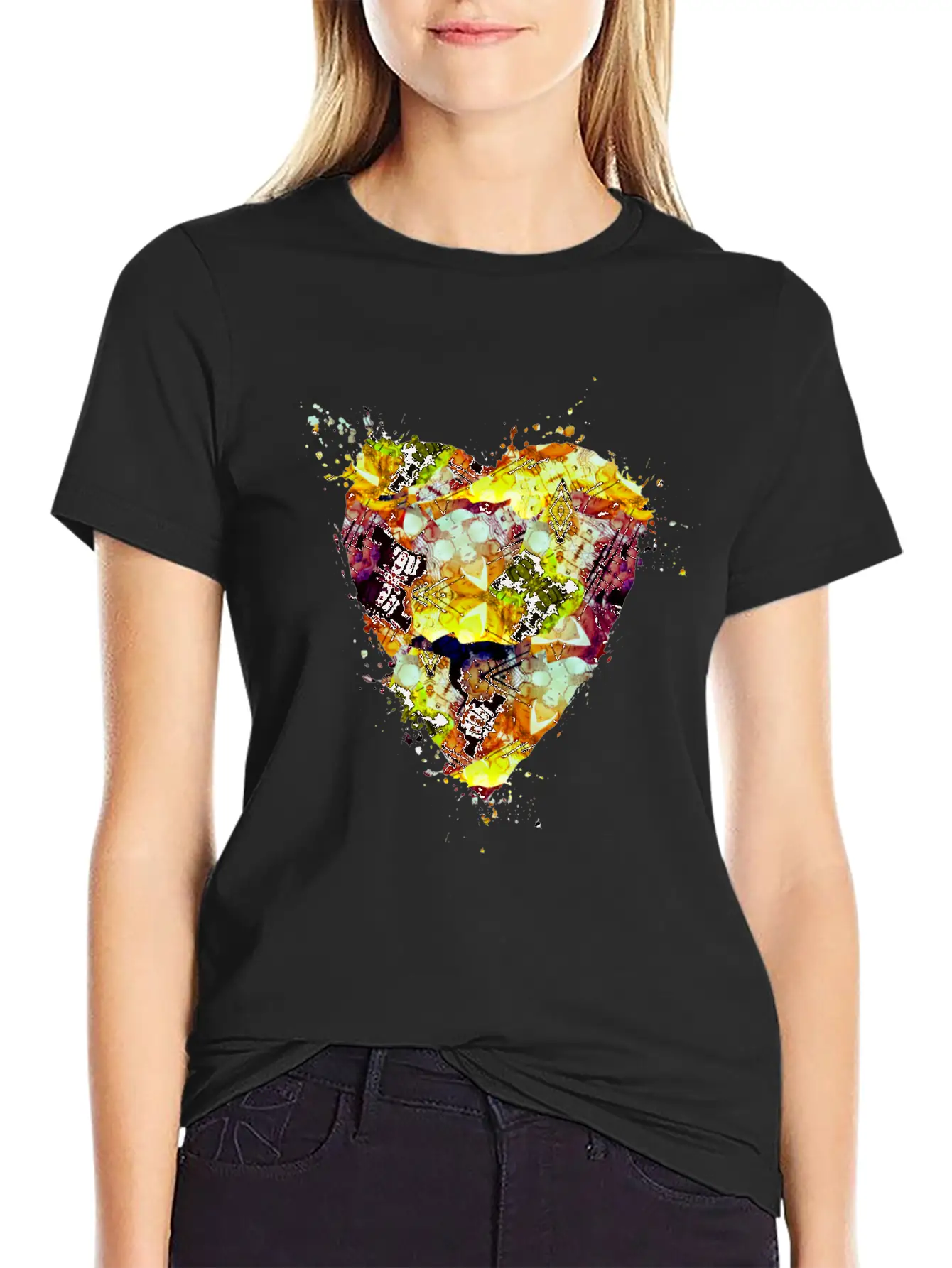 Graffiti Grunge Style Paint Splatter Timeless Short Sleeve Tee – Comfy And Minimalist Design