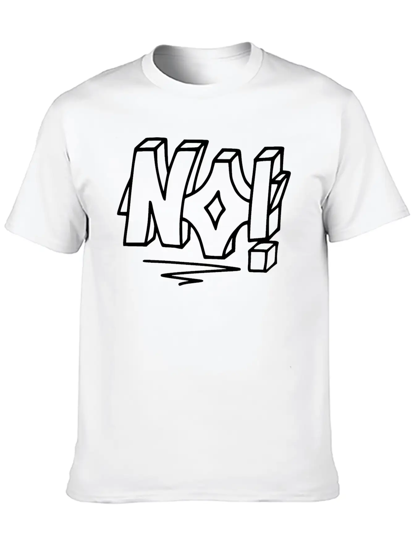 Graffiti No Unisex Casual T-Shirt – Clean Design For Daily Comfort