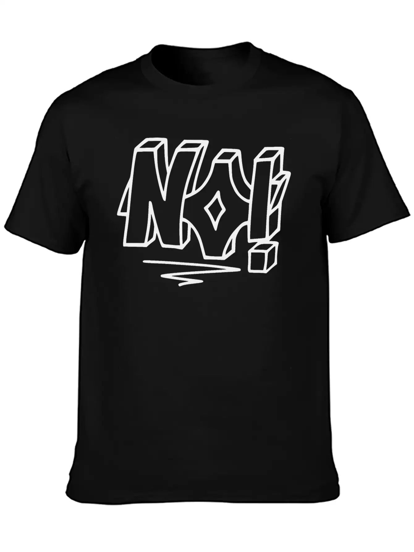 Graffiti No Unisex Casual T-Shirt – Clean Design For Daily Comfort