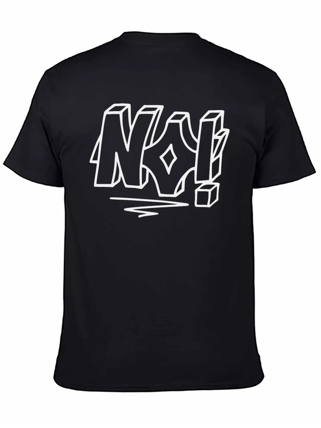 Graffiti No Unisex Casual T-Shirt – Clean Design For Daily Comfort