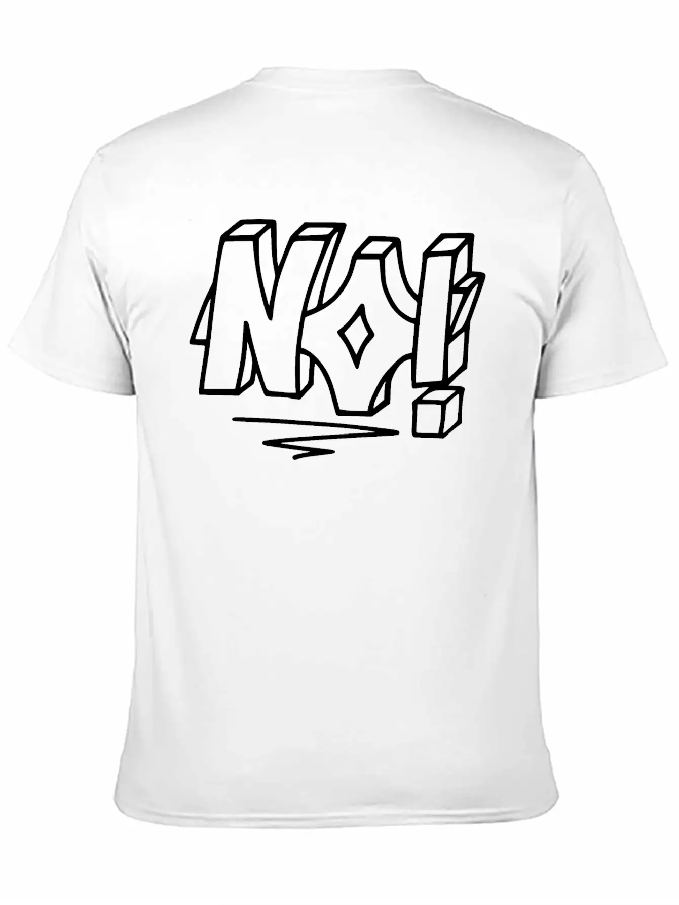 Graffiti No Unisex Casual T-Shirt – Clean Design For Daily Comfort