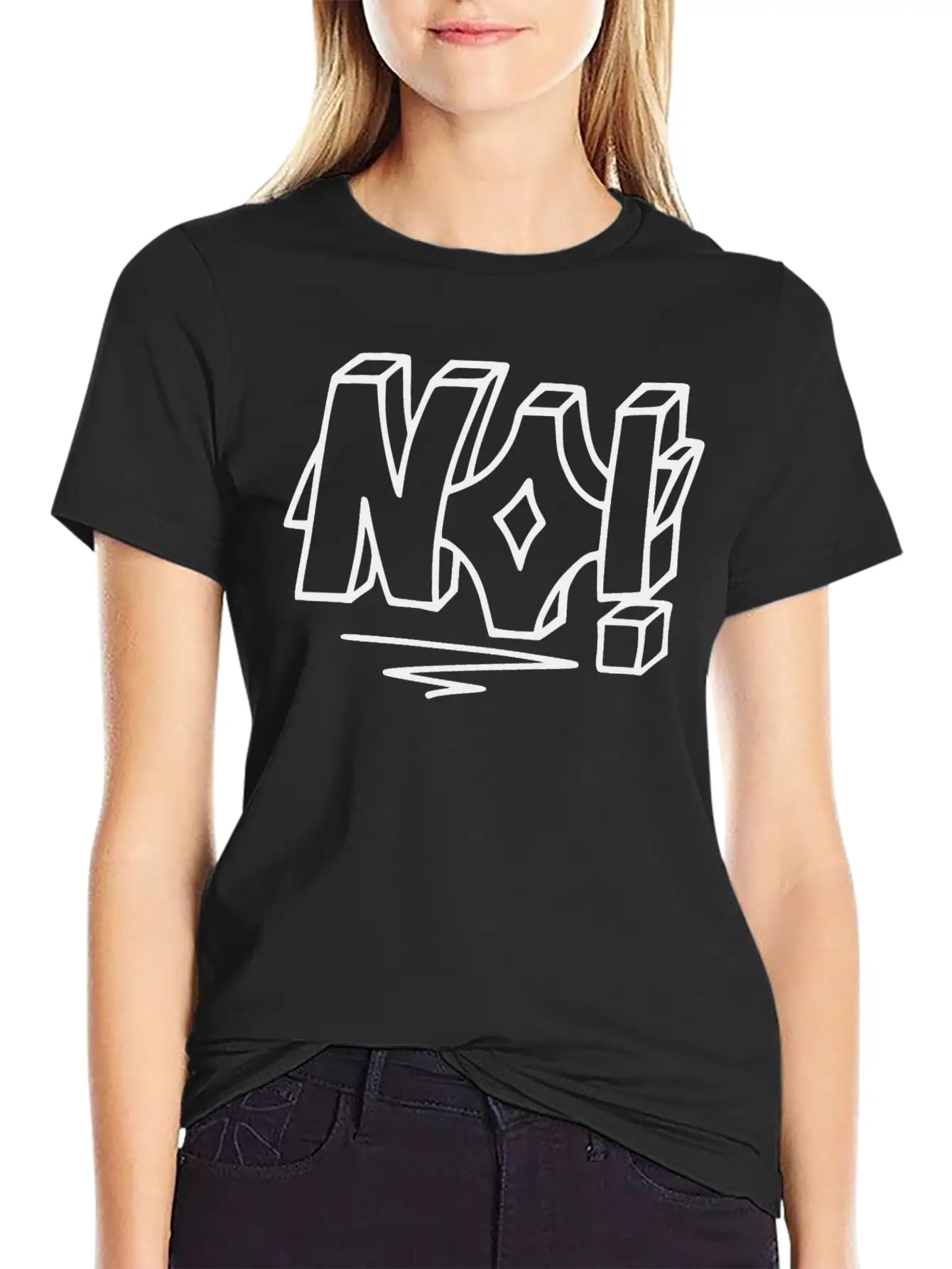 Graffiti No Unisex Casual T-Shirt – Clean Design For Daily Comfort