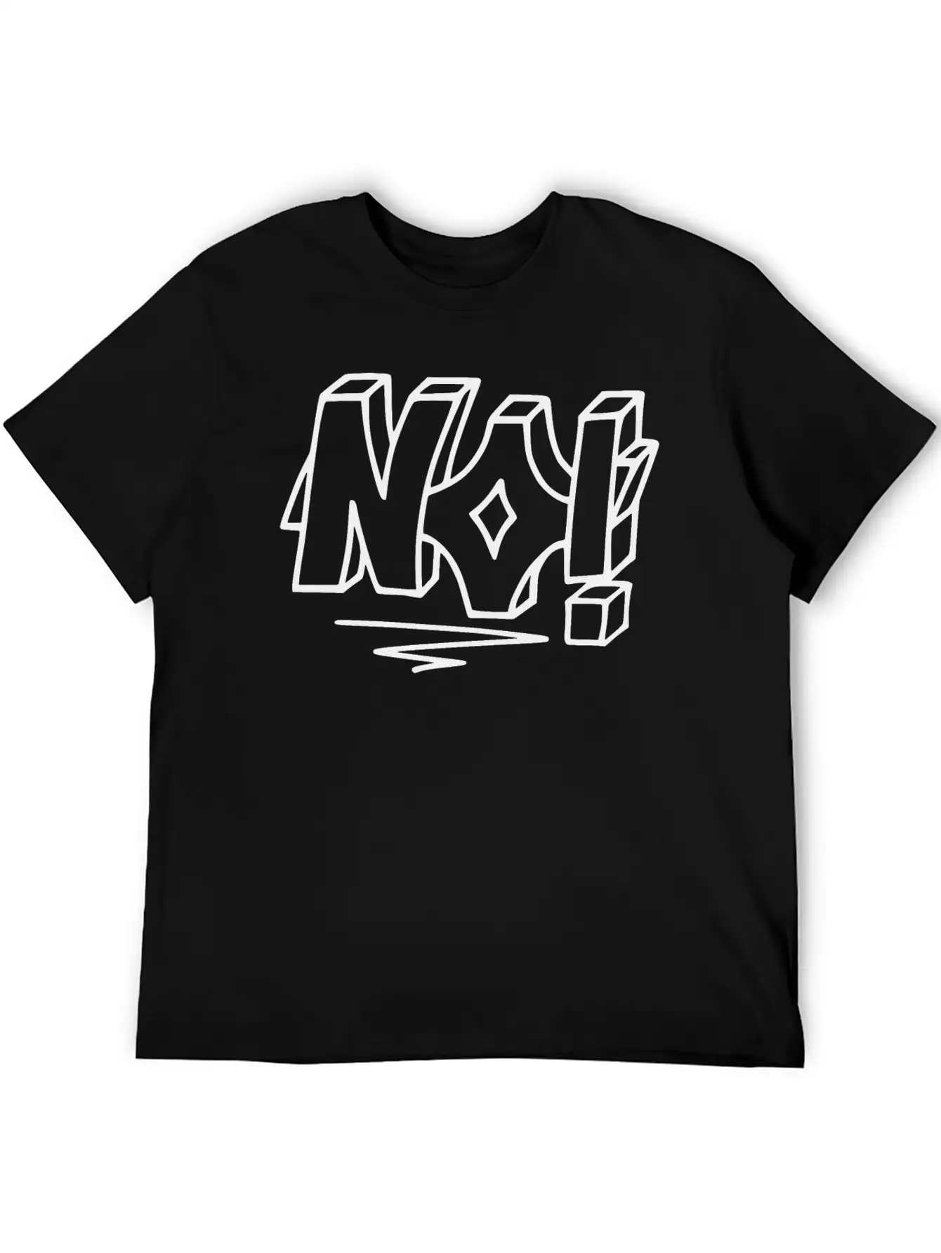 Graffiti No Unisex Casual T-Shirt – Clean Design For Daily Comfort
