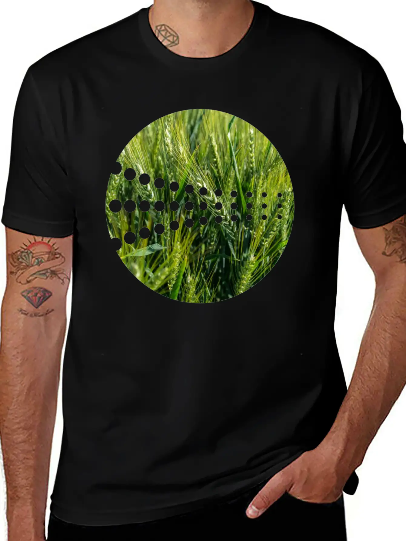 Grain Green Meadow Unisex Short Sleeve Soft Cotton T-Shirt – Casual Everyday Wear