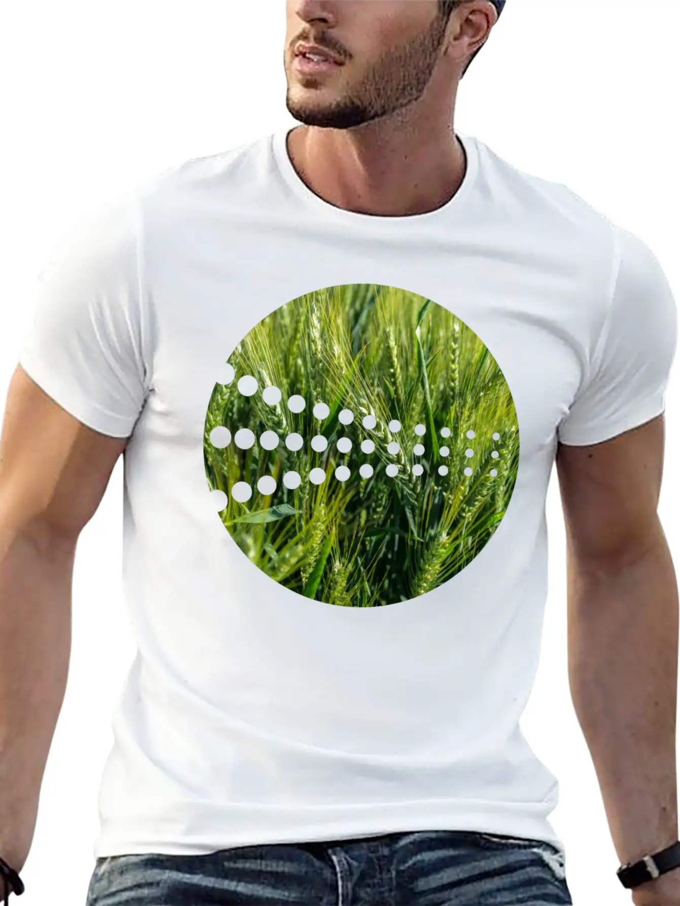 Grain Green Meadow Unisex Short Sleeve Soft Cotton T-Shirt – Casual Everyday Wear