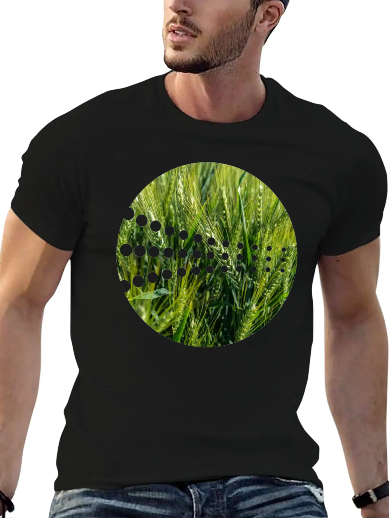 Grain Green Meadow Unisex Short Sleeve Soft Cotton T-Shirt – Casual Everyday Wear