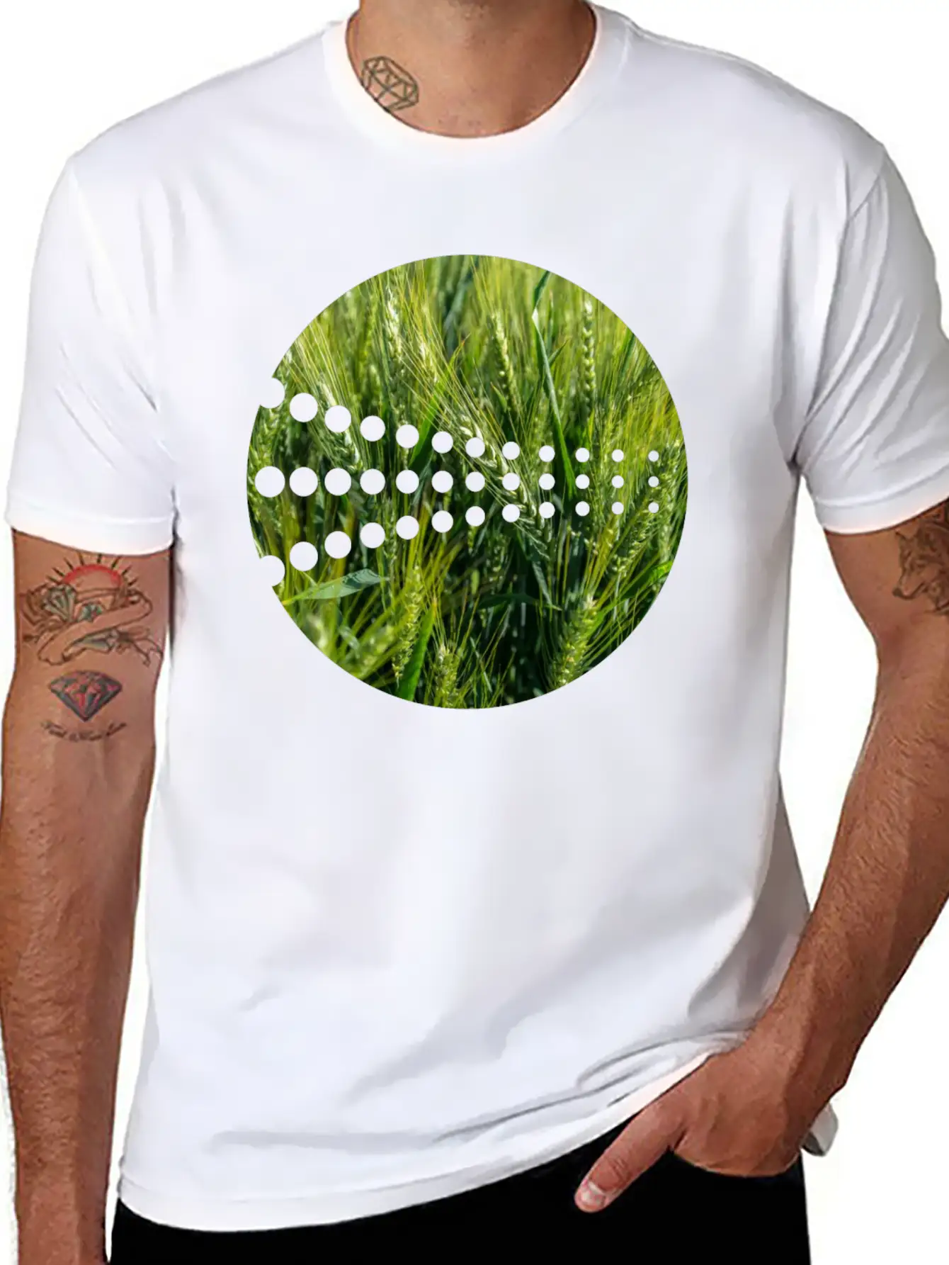 Grain Green Meadow Unisex Short Sleeve Soft Cotton T-Shirt – Casual Everyday Wear