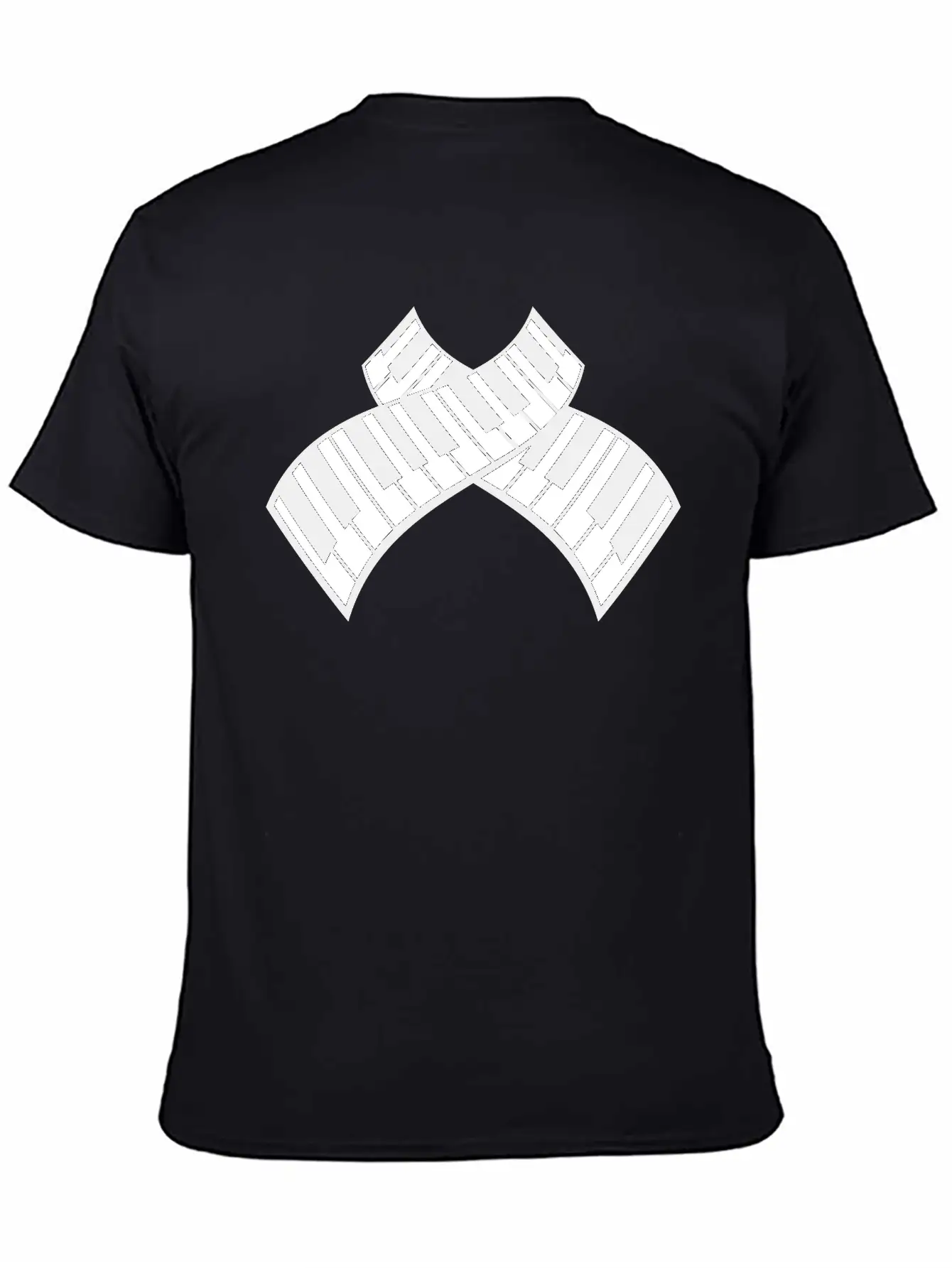 Grand Piano Organ Synthesizer Keyboard Music Logo Stylish Everyday T-Shirt – Unisex Basic Cotton Tee