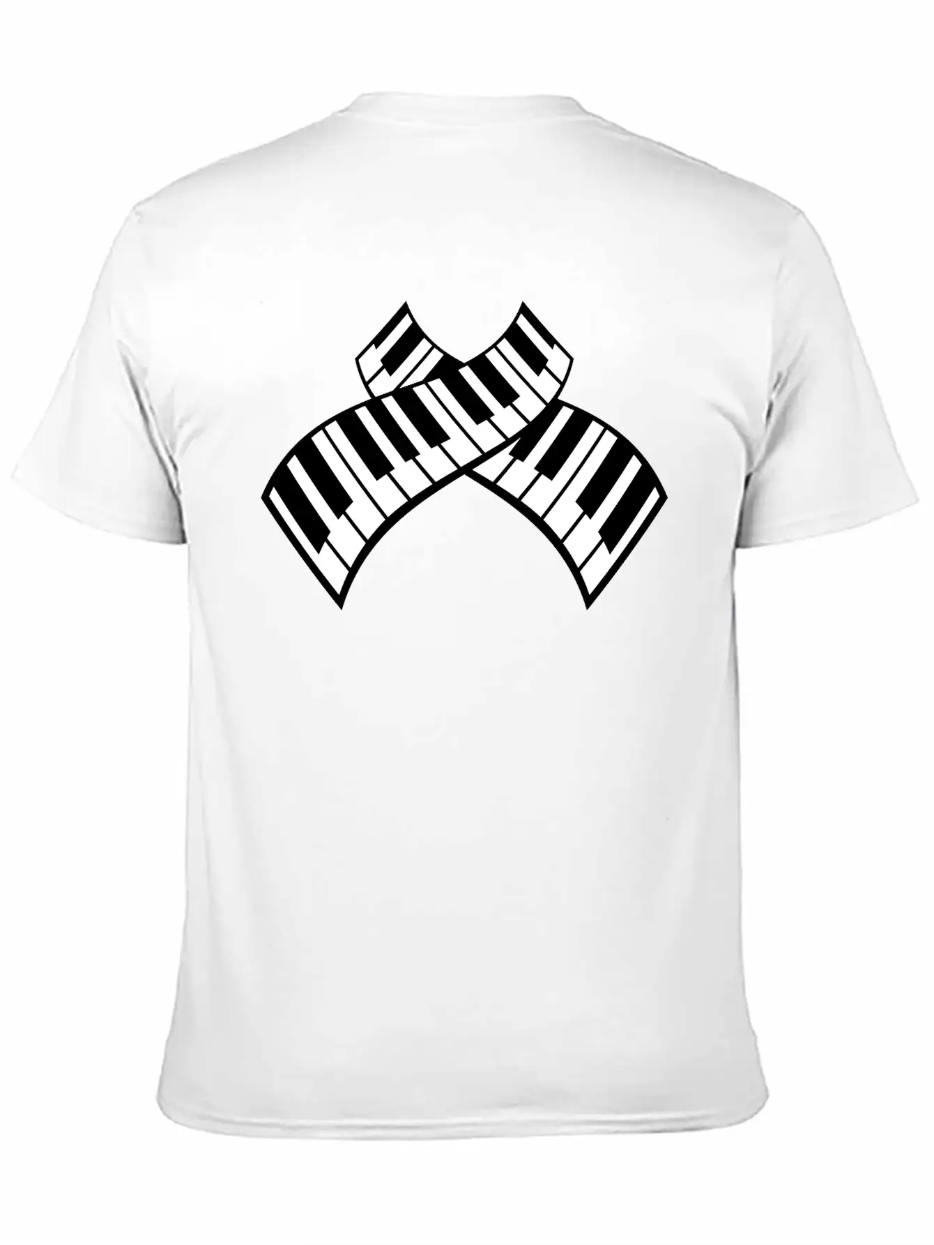 Grand Piano Organ Synthesizer Keyboard Music Logo Stylish Everyday T-Shirt – Unisex Basic Cotton Tee