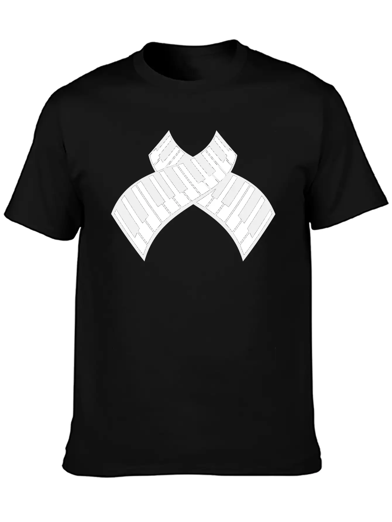 Grand Piano Organ Synthesizer Keyboard Music Logo Stylish Everyday T-Shirt – Unisex Basic Cotton Tee