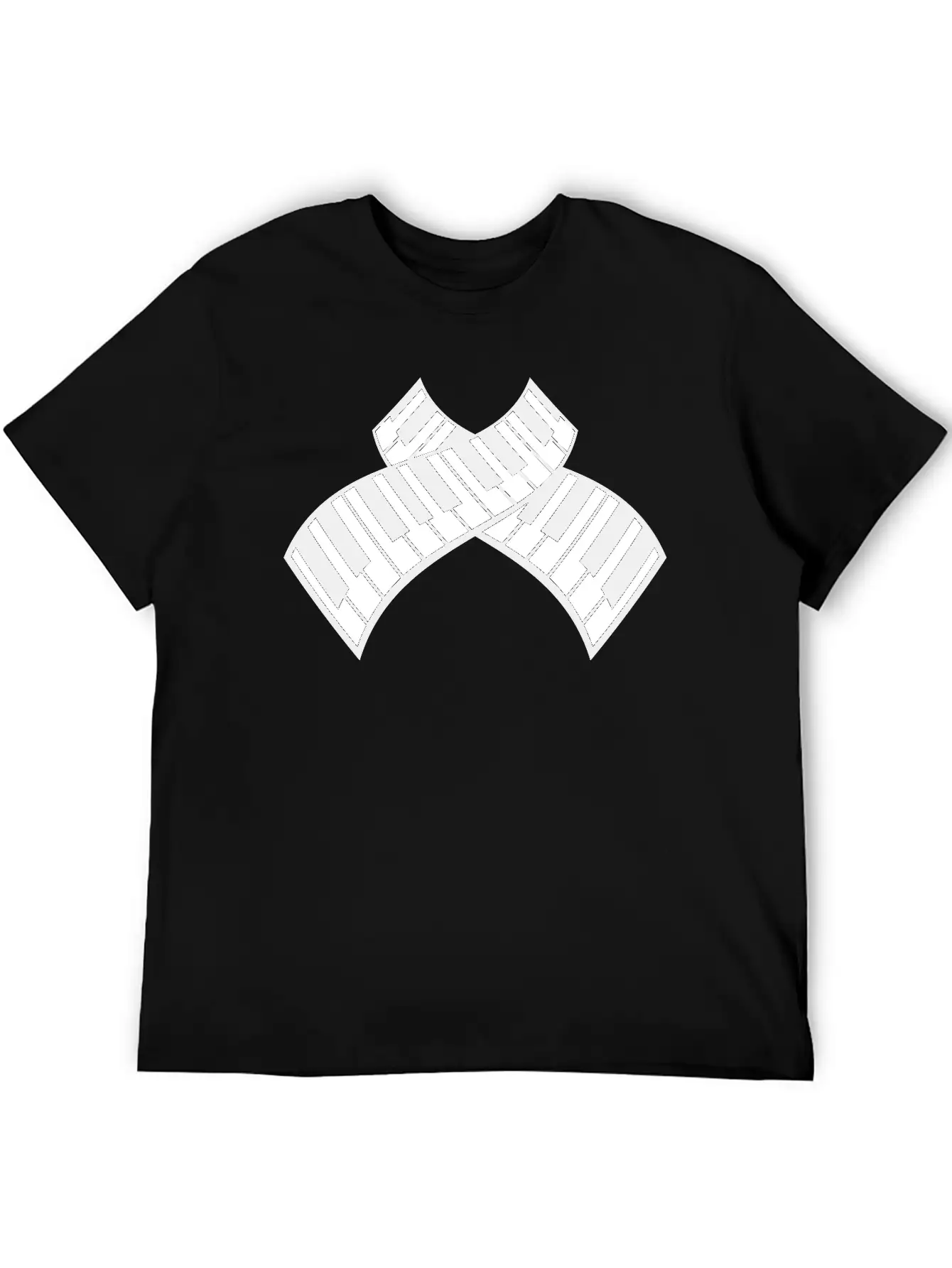 Grand Piano Organ Synthesizer Keyboard Music Logo Stylish Everyday T-Shirt – Unisex Basic Cotton Tee
